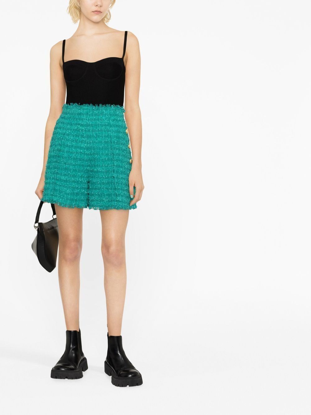 Alexander McQueen o1y0225 Bustier Top in Black Size M / US 6-8 / IT 42-44 - 2 Thumbnail
