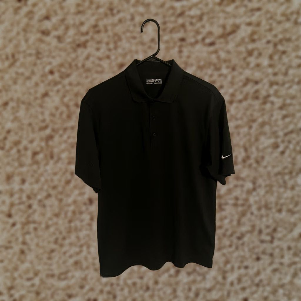 Nike Nike Golf Polo Shirt Black Athletic Performance Fit-Dry S/S Men's Medium M Size US M / EU 48-50 / 2 - 1 Thumbnail