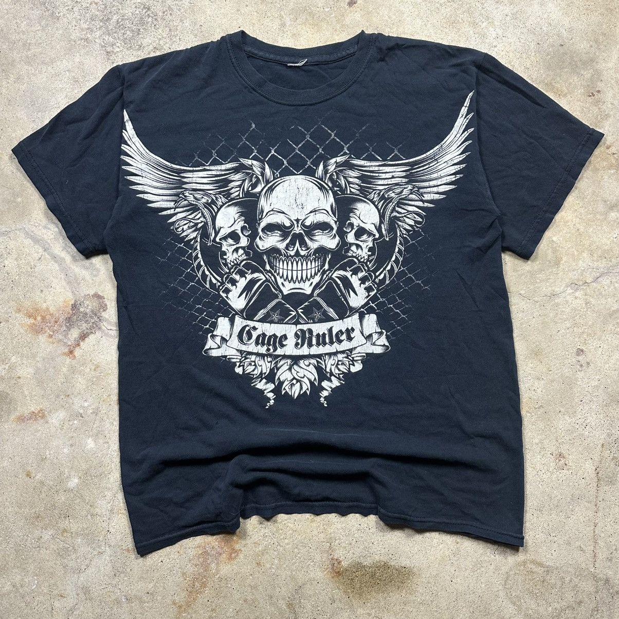 Tapout Vintage Y2K Cage Ruler Skull MMA Tapout Style Shirt Size M Size US M / EU 48-50 / 2 - 1 Thumbnail