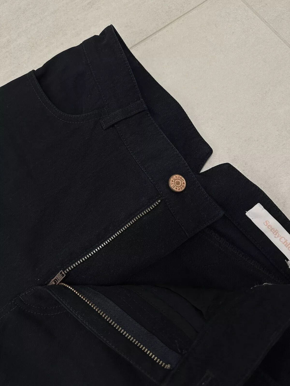 See by Chloe See By Chloe Womens Pants Trousers Black High Waist size 36 Size 25" / US 0 / IT 36 - 17 Thumbnail