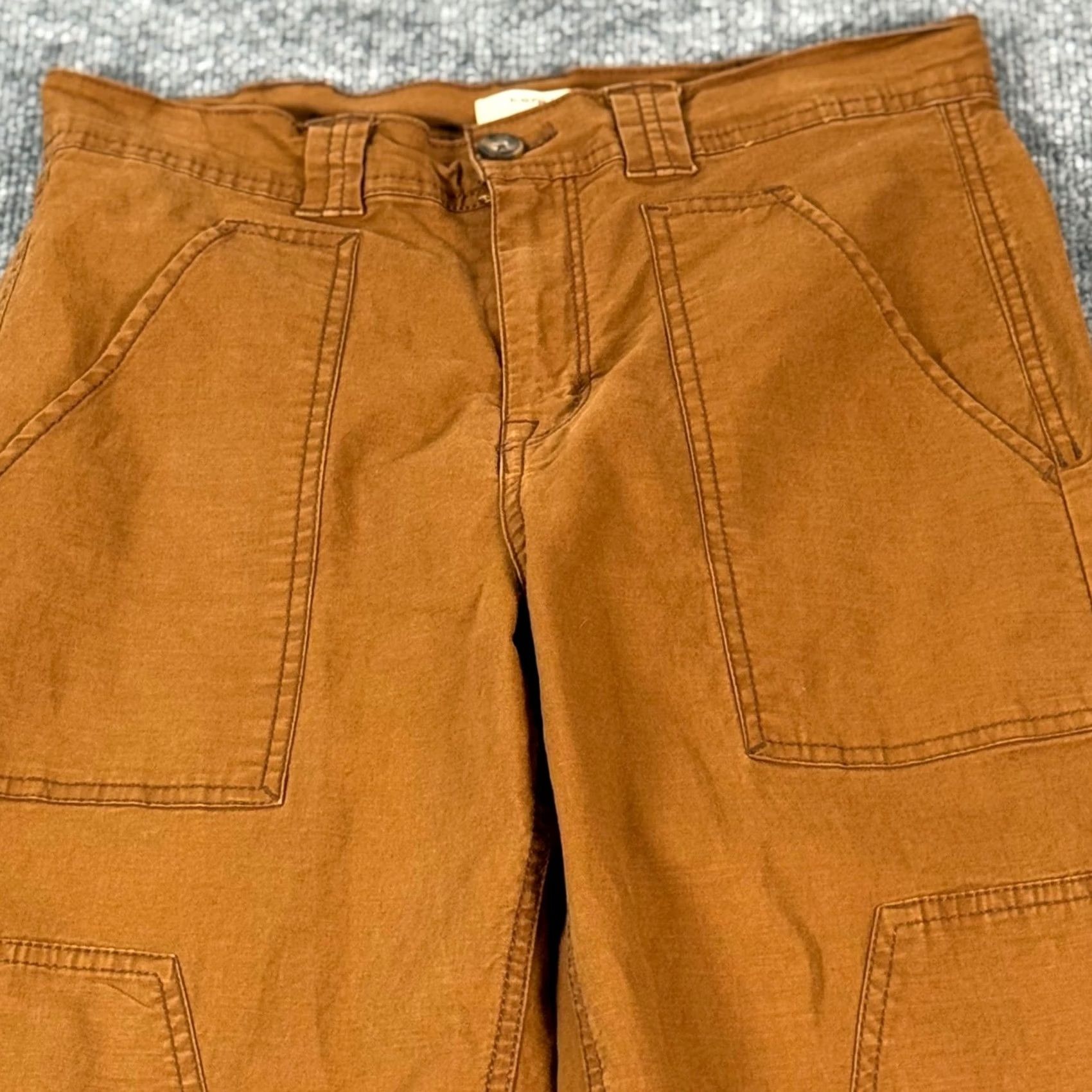 Vintage Kensie Jeans Brown Pants Boho Chic Cropped High Rise Tomboy Straight Leg 6/28 Size 28" / US 6 / IT 42 - 2 Thumbnail