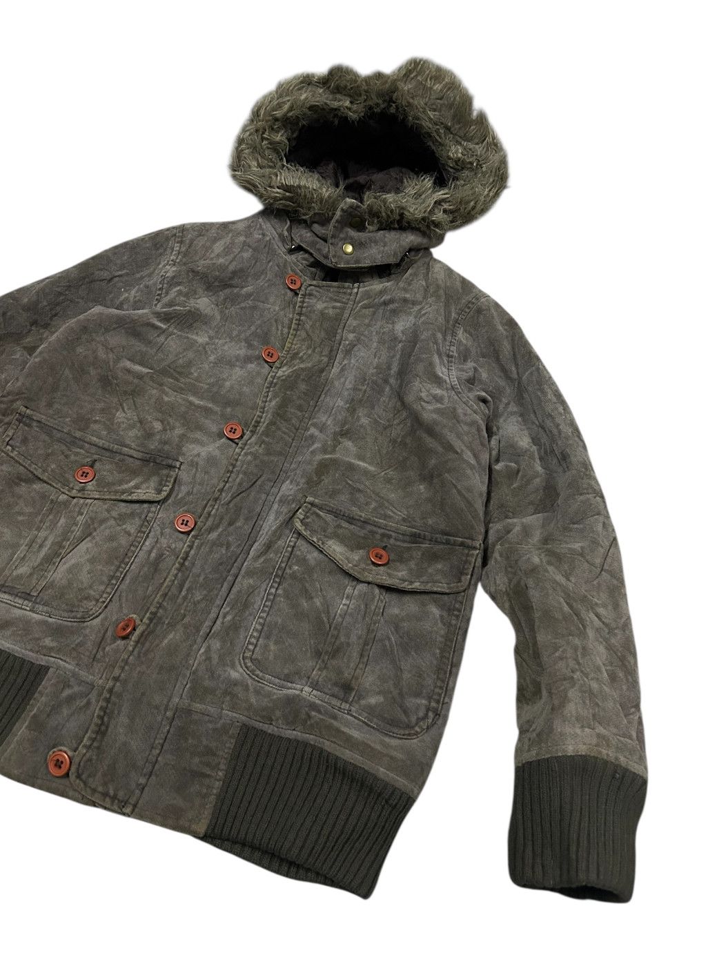 Japanese Brand SM2 INTIMATE MULTI POCKET LGB STYLE FAUX FUR HOODIE JACKET Size US M / EU 48-50 / 2 - 2 Thumbnail