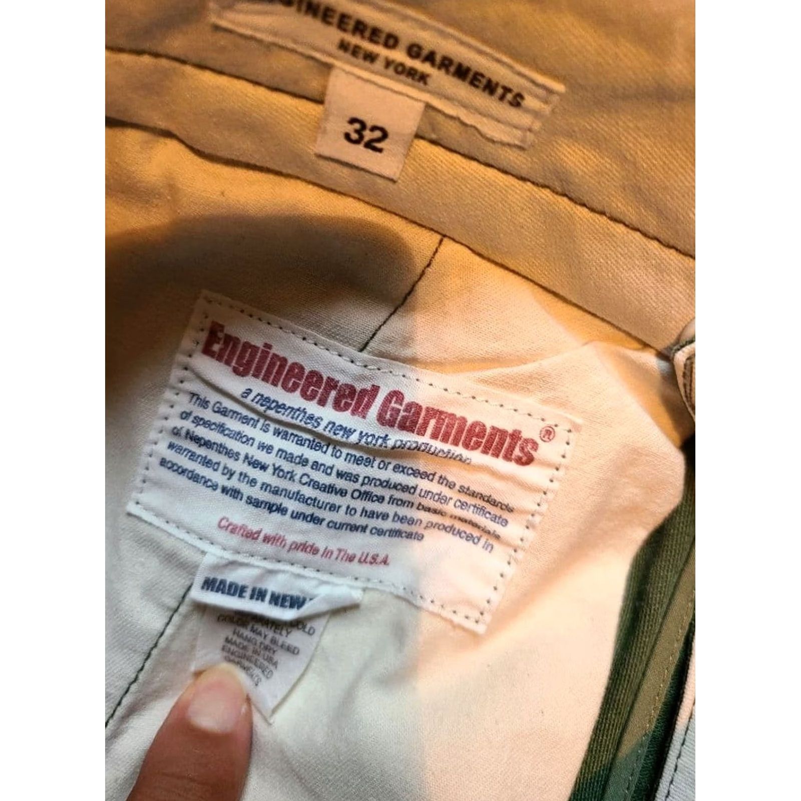 Engineered Garments ENGINEERED GARMENTS Cargo Pants Men Green Size 32 USED Size US 32 / EU 48 - 5 Thumbnail