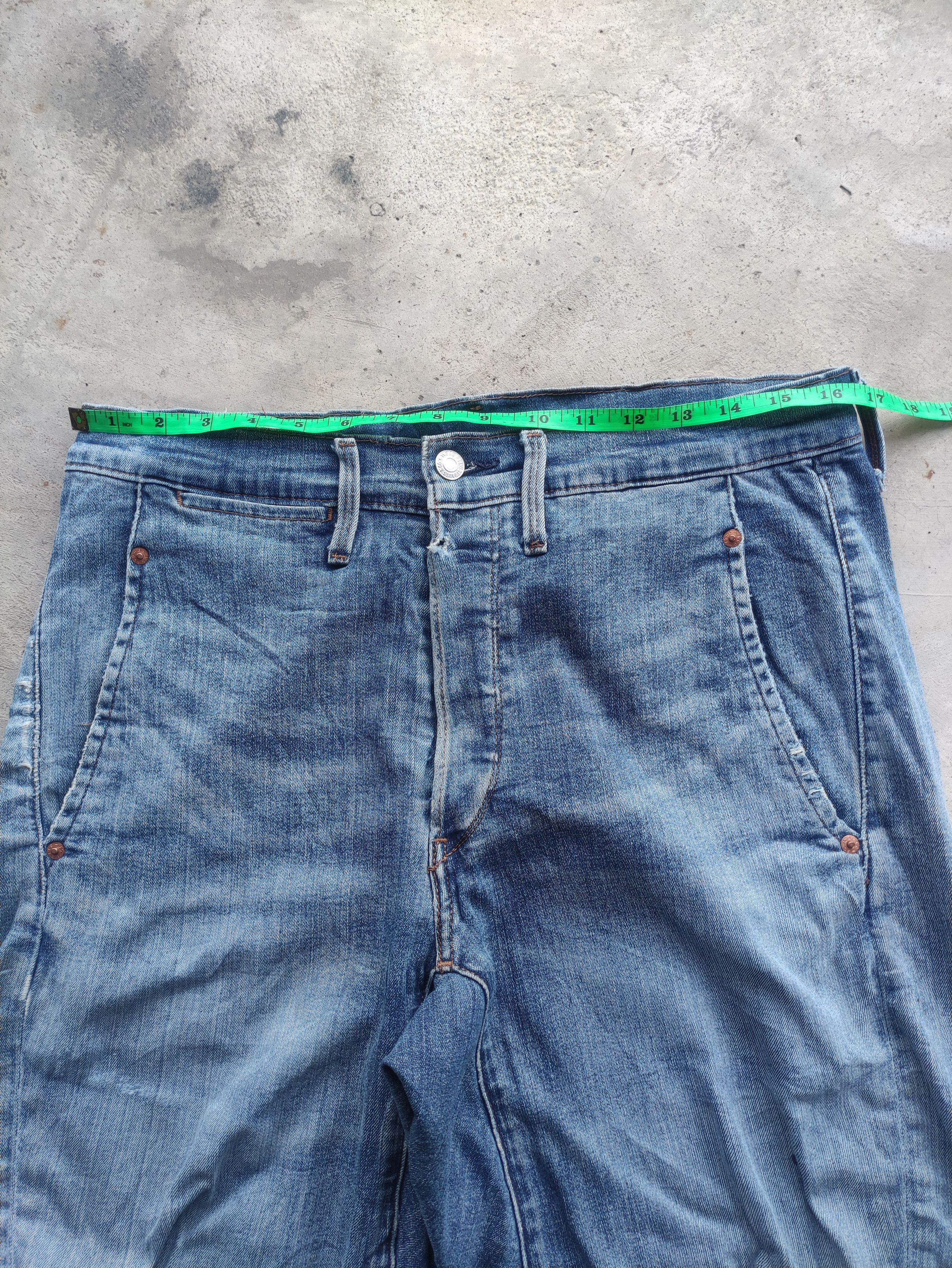 Levi's Vintage Levis Premium Japan Button Jean Distressed Faded Size US 34 / EU 50 - 8 Thumbnail