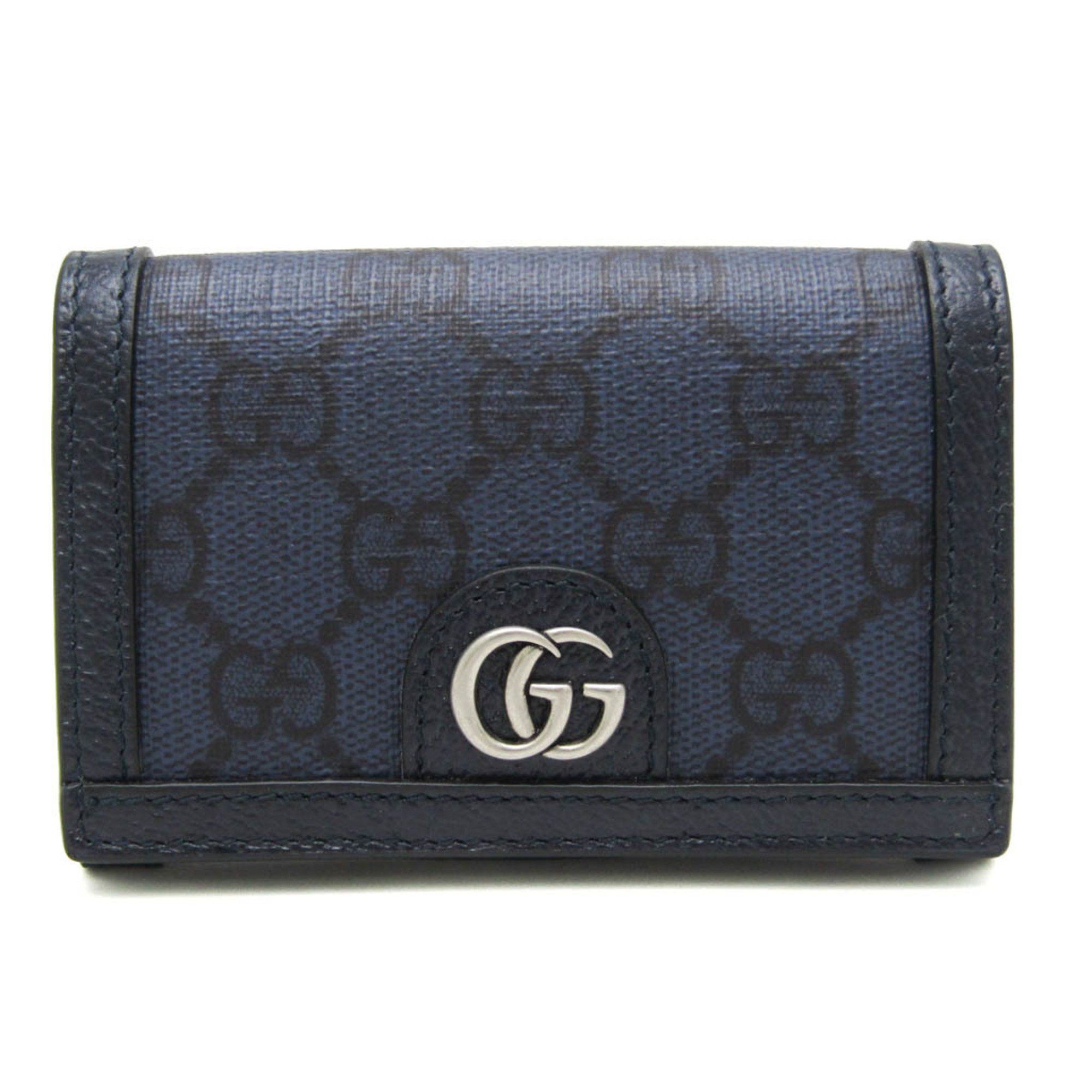 Gucci Gucci Ophidia 763286 GG Supreme Card Case Navy Size ONE SIZE - 1 Thumbnail