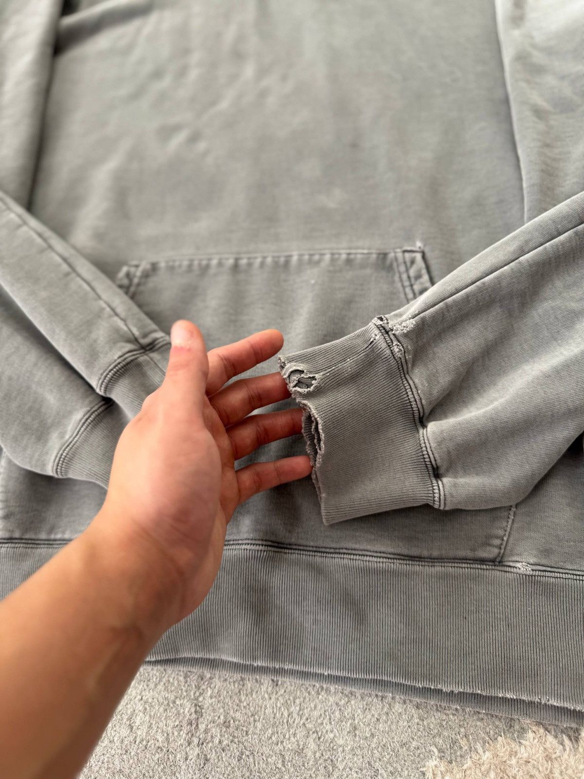 Supreme Supreme hoodie M cotton gray plain 18SS overdyed hoodie Size US M / EU 48-50 / 2 - 13 Thumbnail