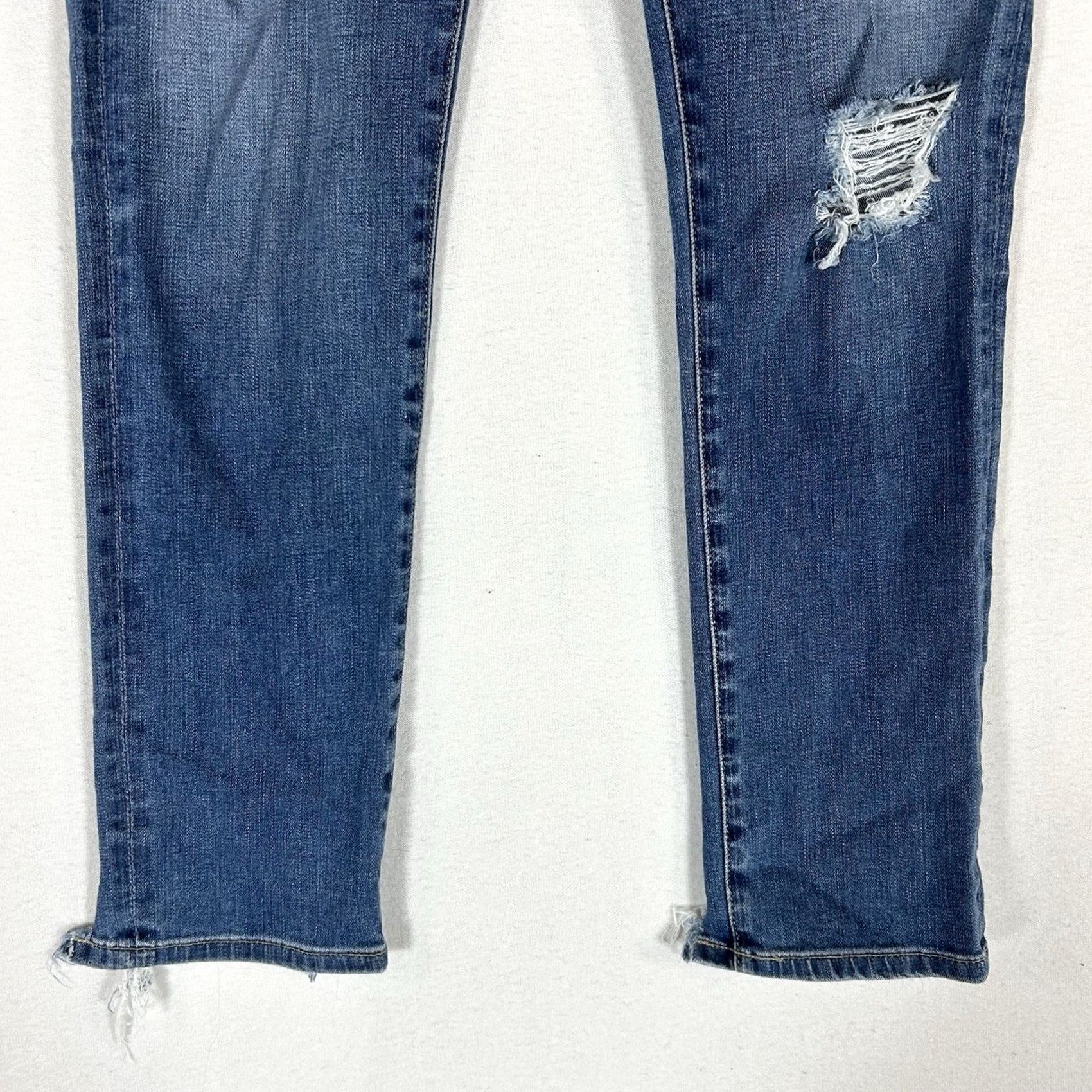 Vintage AG Adriano Goldschmied The Prima Jeans Women’s 28R Cigarette Skinny Ankle Denim Blue City Hipster Rock USA - Mens/Womens Size 28" / US 6 / IT 42 - 3 Thumbnail