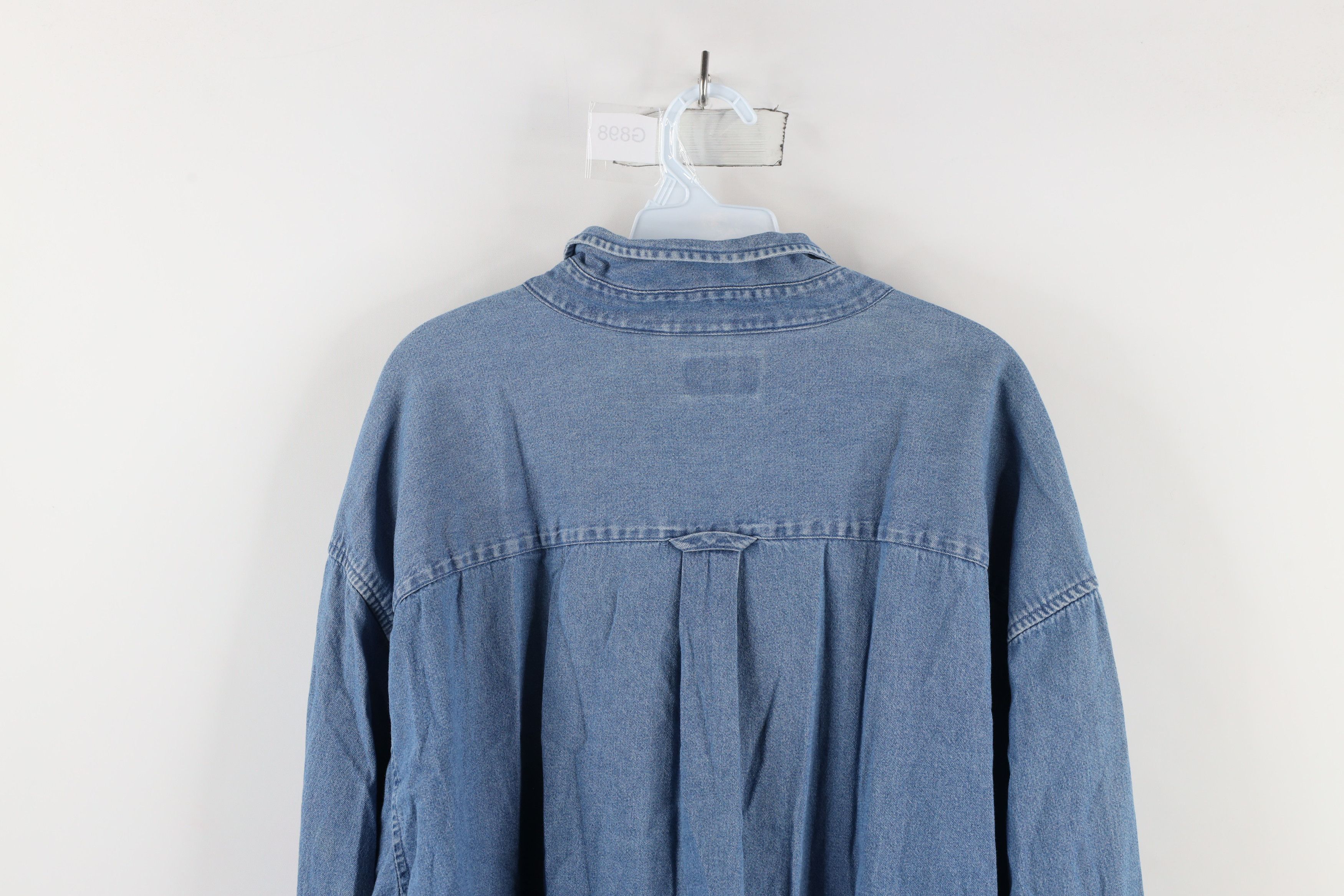 Vintage Vintage 90s Streetwear Denim Jean Collared Button Down Shirt Size US XXL / EU 58 / 5 - 12 Thumbnail