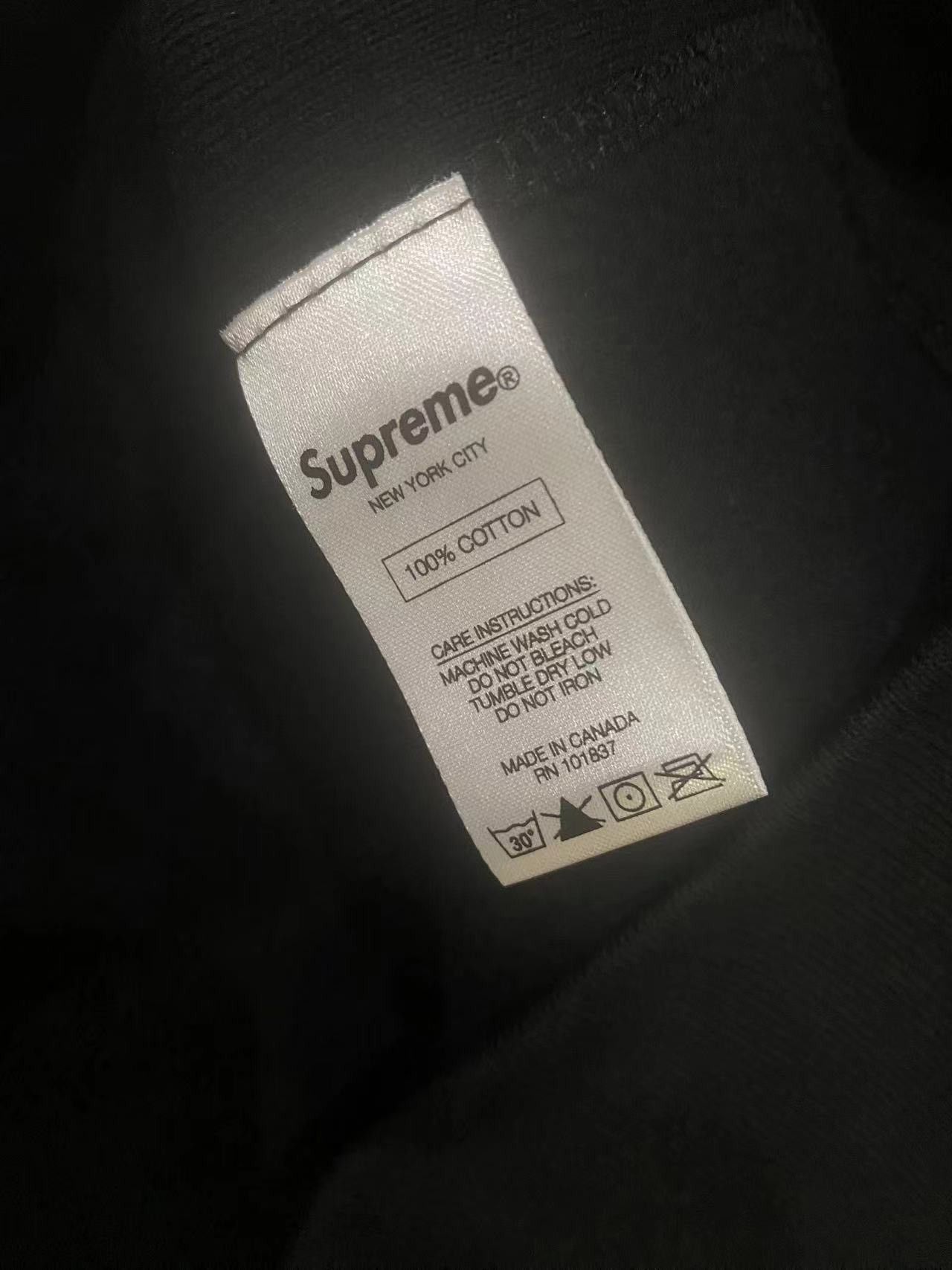 Supreme Supreme fw16 black on black hooded sweatshirt hoodie Size US M / EU 48-50 / 2 - 7 Thumbnail