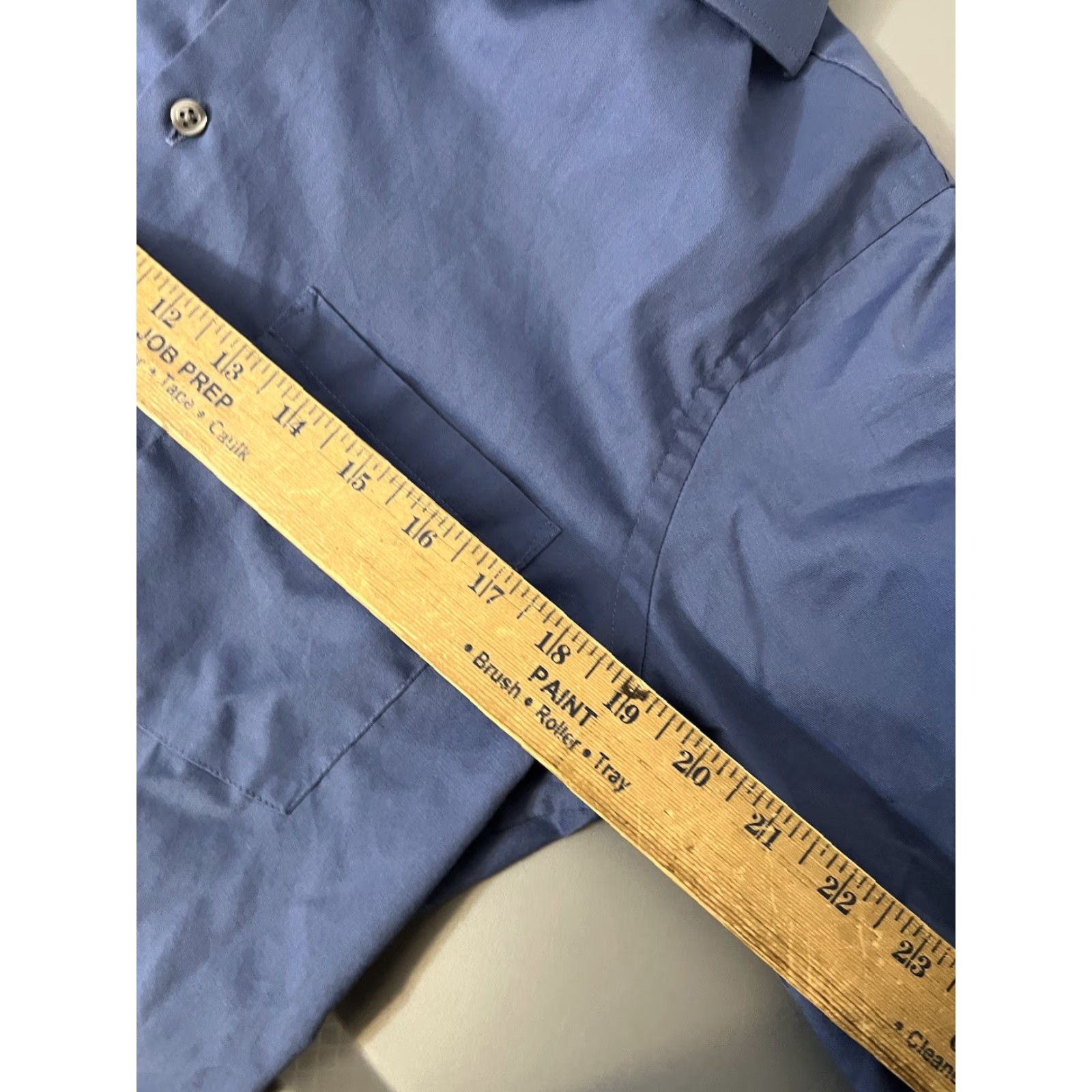 Van Heusen Van Heusen Button-Up Mens Shirt Blue 15.5 Regular Fit Long Sleeve Cotton Blend Pocketed Casual Business Workwear Regular Mens Size US M / EU 48-50 / 2 - 5 Thumbnail