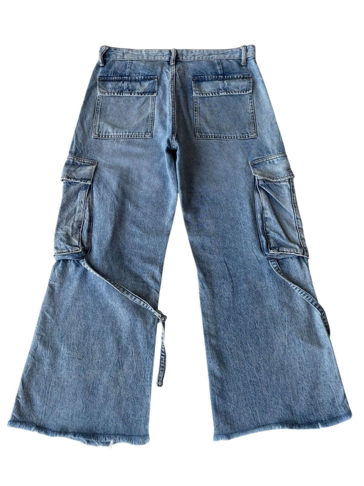 If Six Was Nine 💥SICK BAGGY FLARE MULTI POCKET CARGO JEANS ZARA BAGGY JEAN Size US 35 - 8 Thumbnail