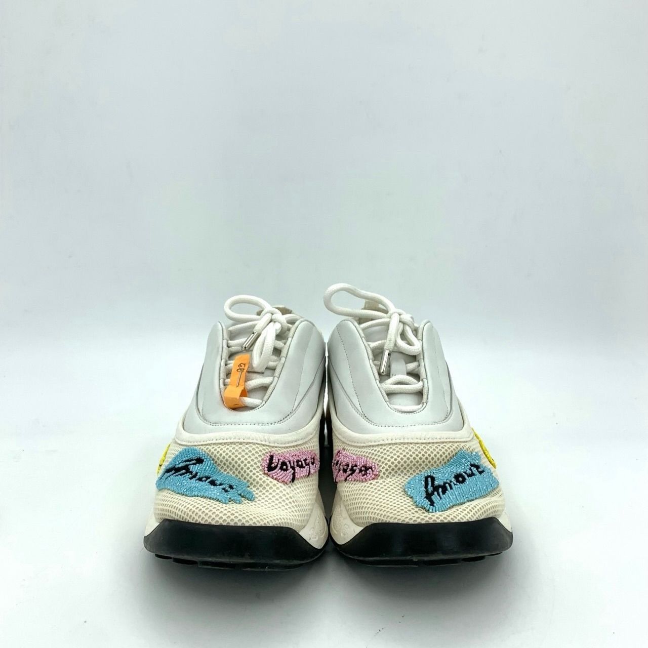 Dior Christian Dior White Mesh & Leather Lace-Up Sneakers Size 38 Size US 8 / IT 38 - 6 Thumbnail