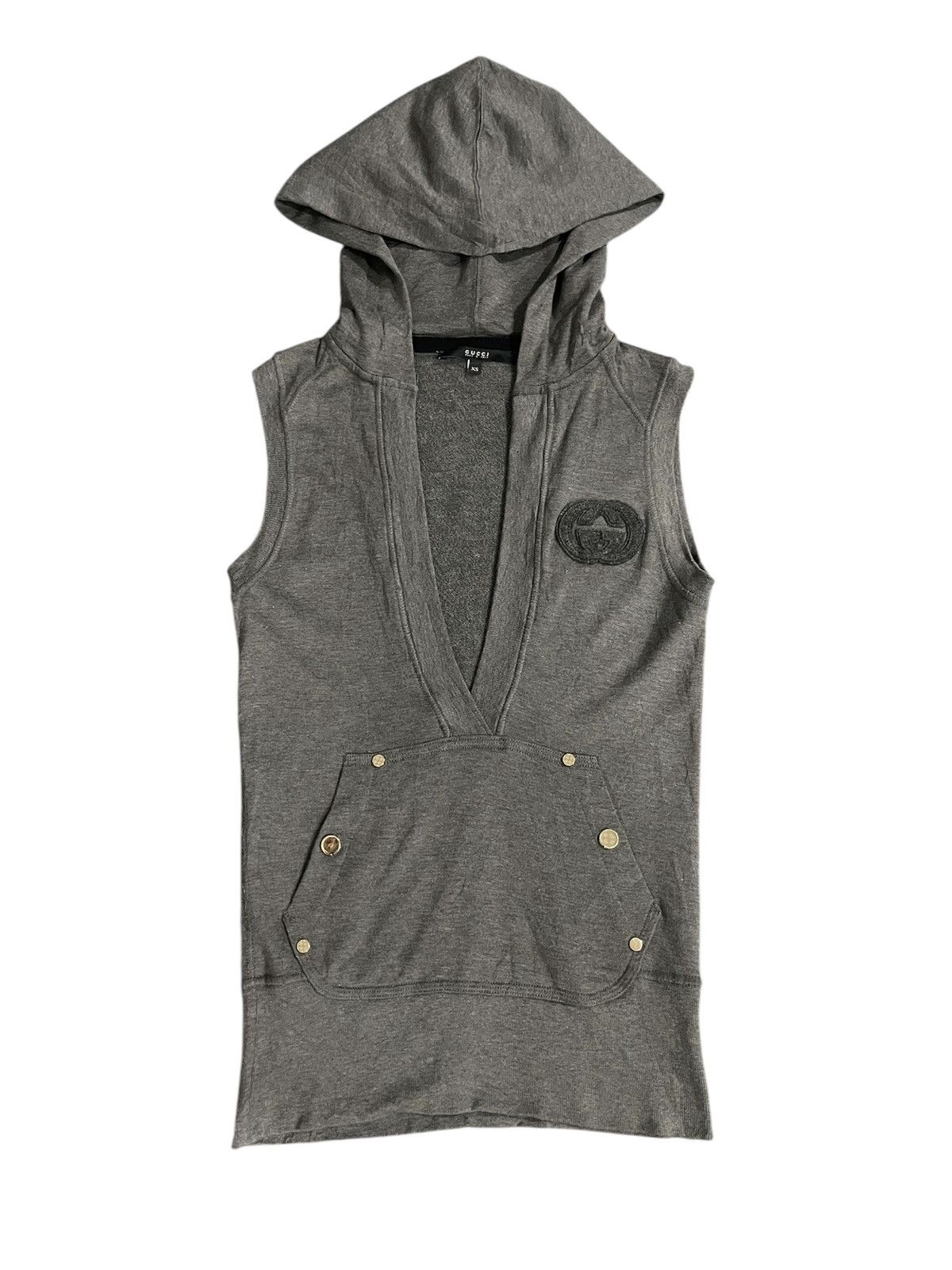 Gucci GG Gucci SleeveLess Hoodie Size XS / US 0-2 / IT 36-38 - 1 Thumbnail