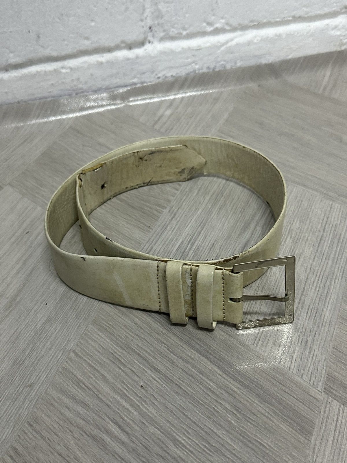 Comme des Garcons Homme Plus Robe de Chambre Comme des Garçons Leather Distressed Belt Size ONE SIZE - 4 Thumbnail