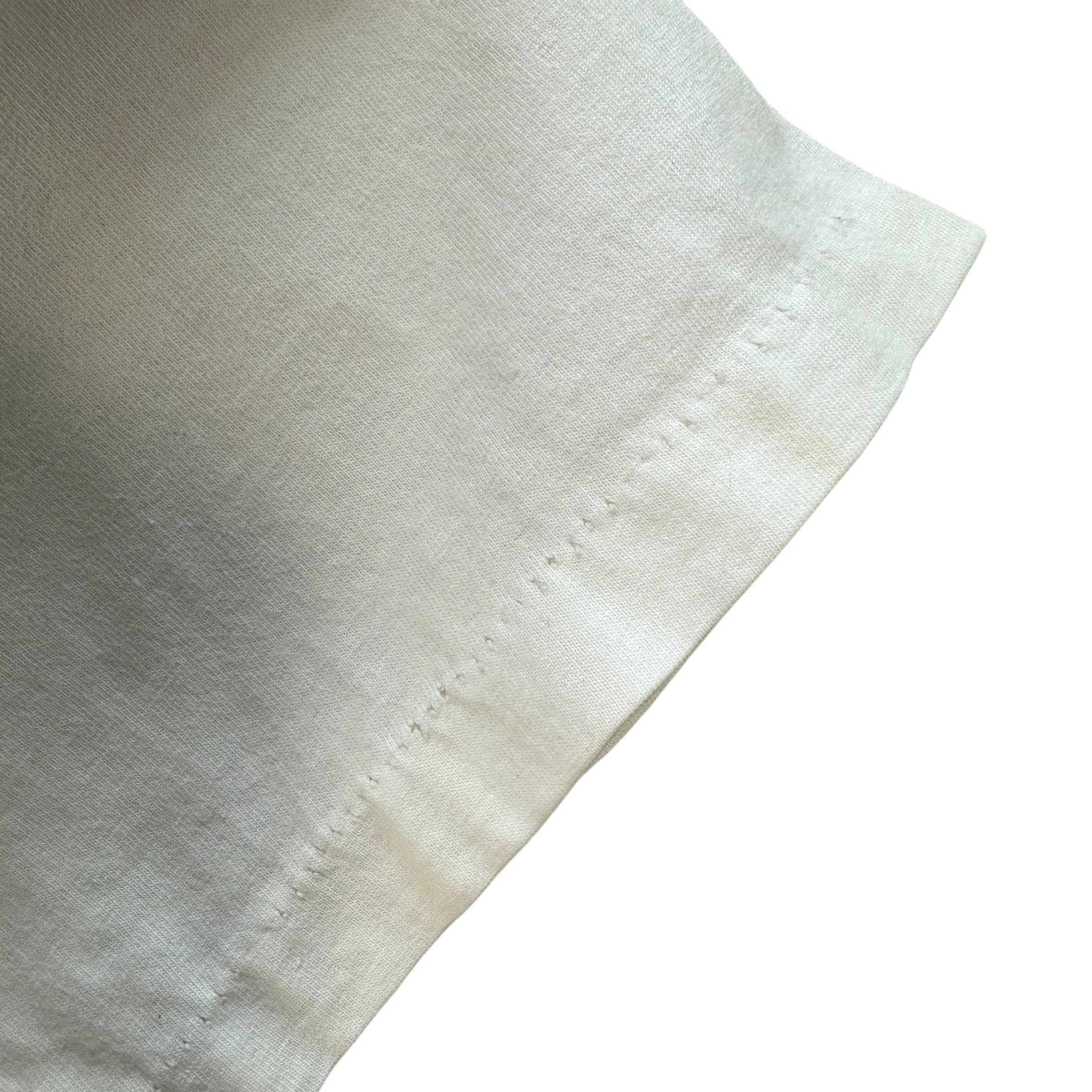Yves Saint Laurent Vintage 90s YSL Embroidered All White Big Logo Tee #A80-1934 Size US M / EU 48-50 / 2 - 10 Thumbnail