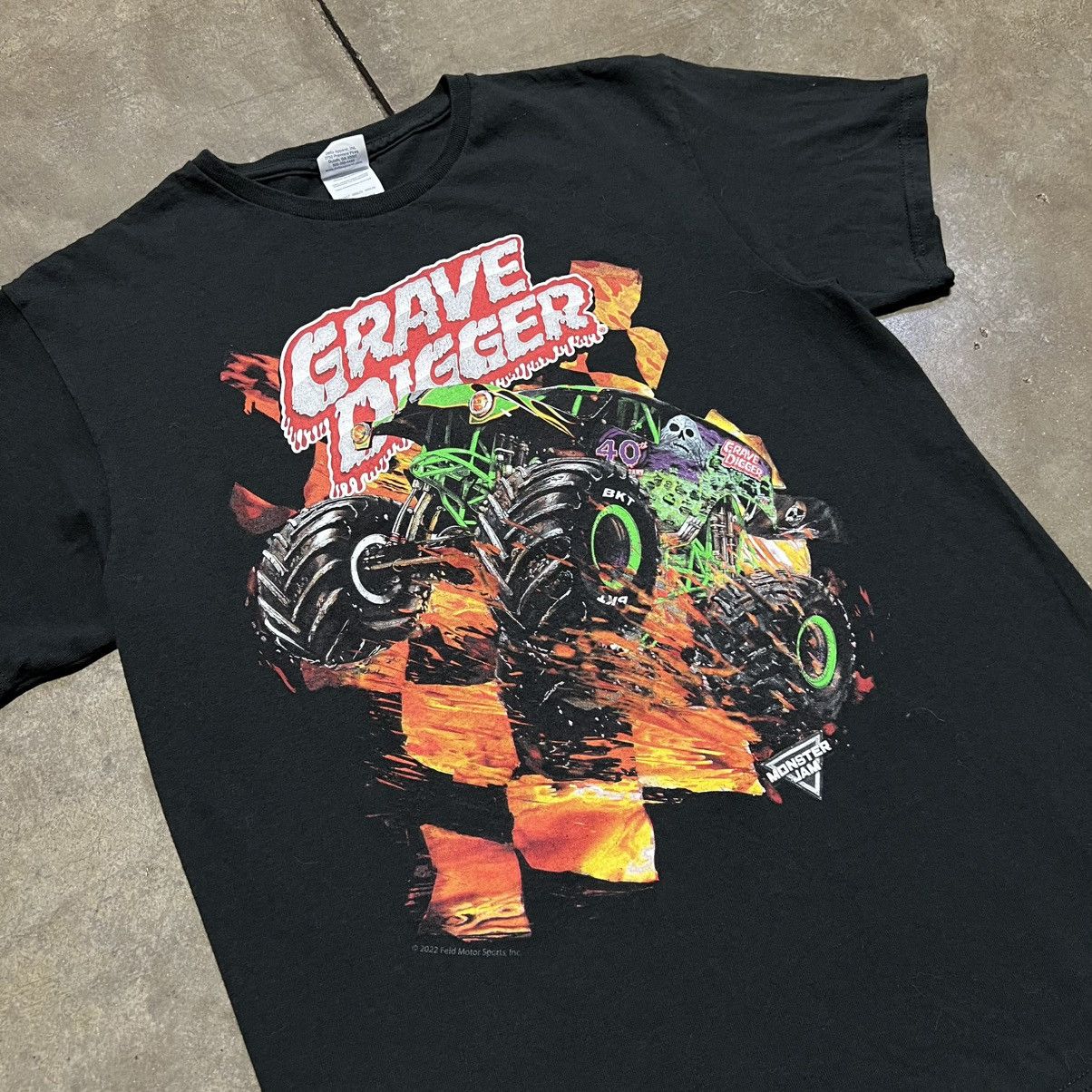 Vintage Vintage Grave Digger Monster Jam Truck Graphic Tee Flames Size US M / EU 48-50 / 2 - 3 Thumbnail