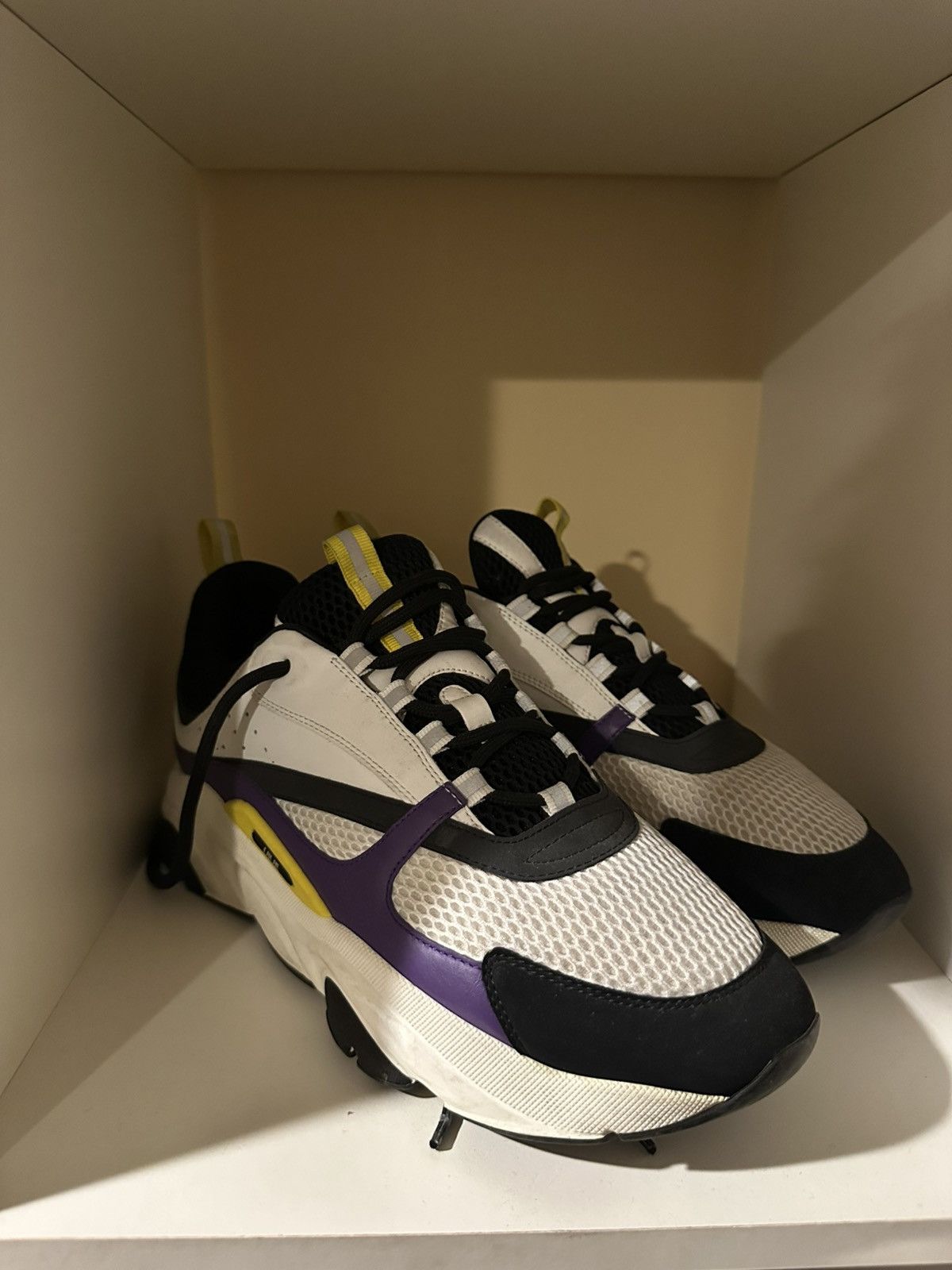 Dior Dior B22 purple and yellow sneakers Size US 13 / EU 46 - 2 Thumbnail