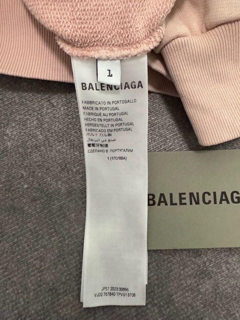 Balenciaga Balenciaga Inverted letter embroidered pink zipper hoodie Size US S / EU 44-46 / 1 - 3 Thumbnail