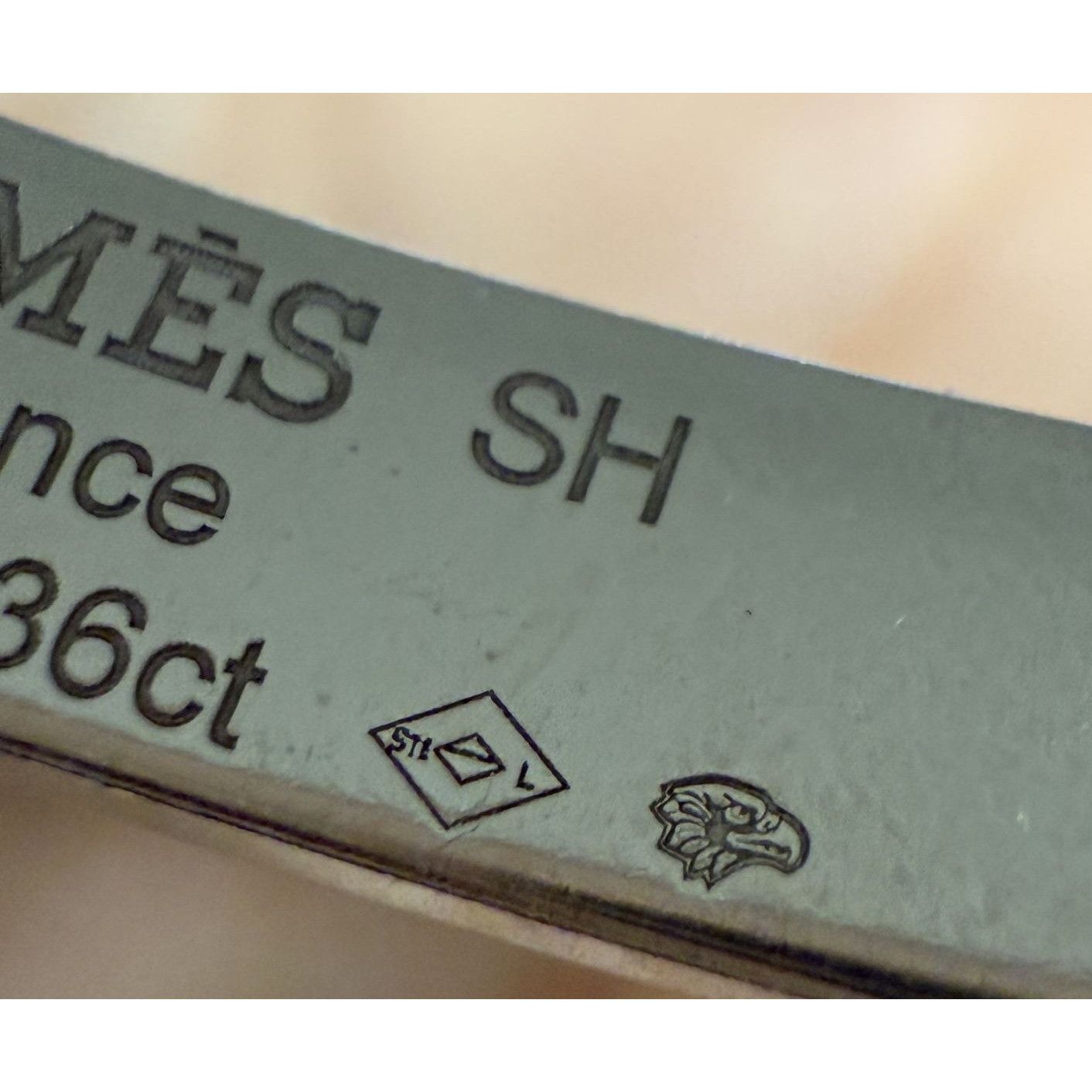 Hermes Hermès Kelly Diamond Lock Bangle 18K White Gold 0.36ct Made Size ONE SIZE - 7 Thumbnail