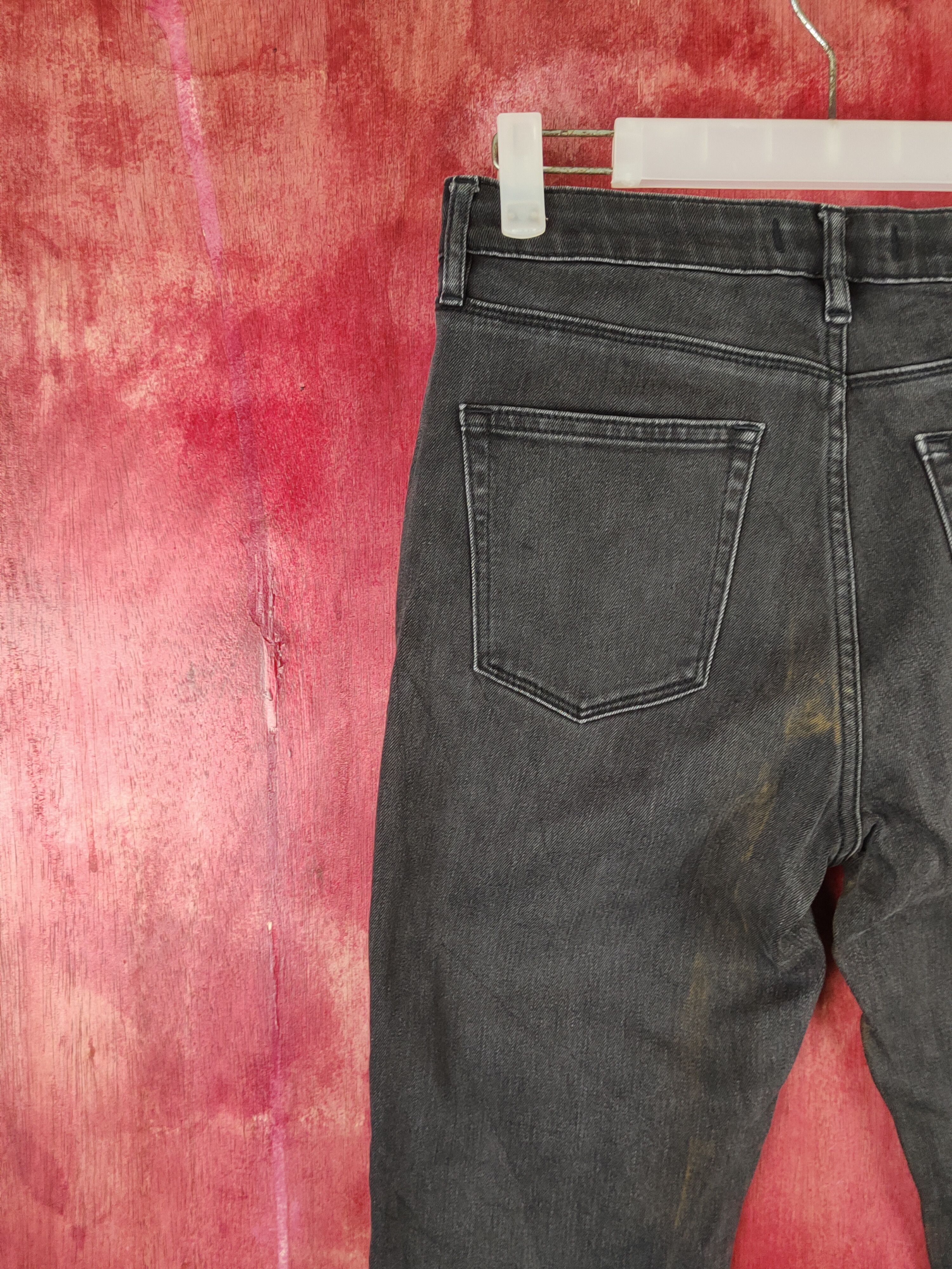 Japanese Brand Uniqlo japan fabric by kaihara Black Jeans #S1780 Size US 26 / EU 42 - 8 Thumbnail