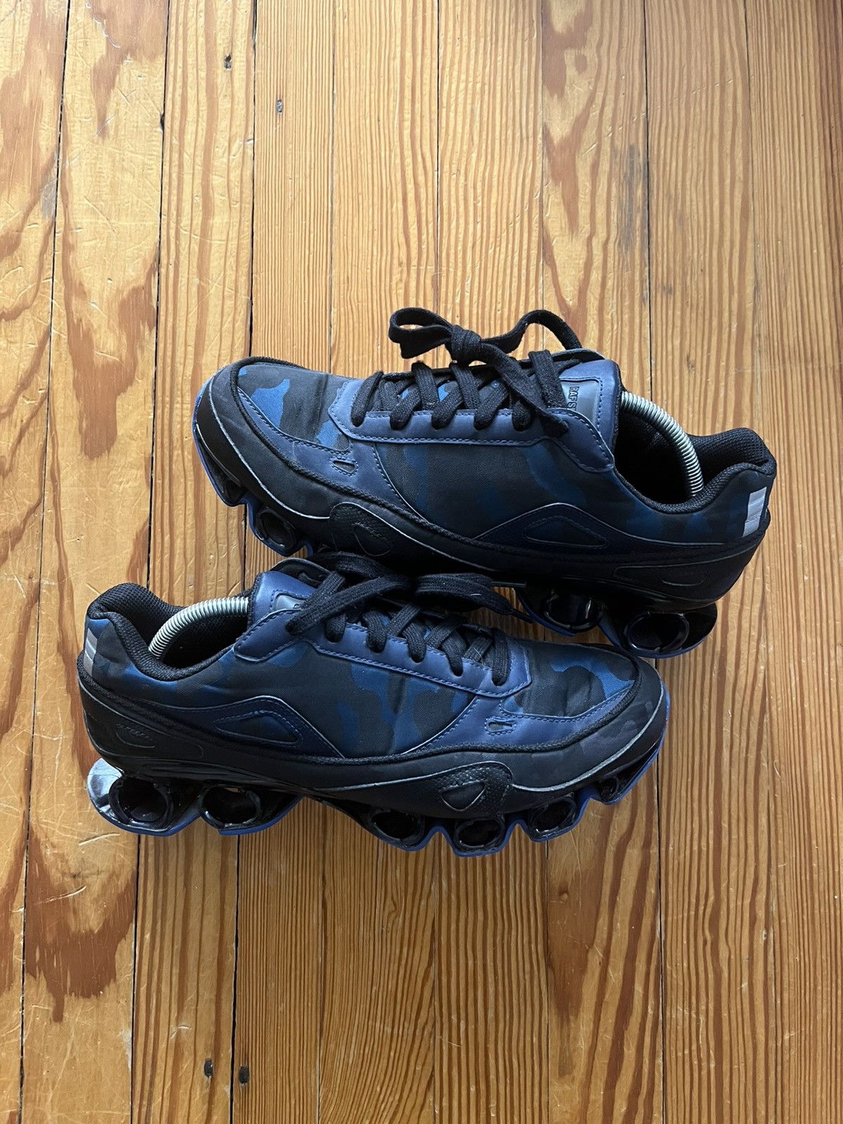 Adidas × Raf Simons Raf Simons Adidas Bounce Trainer Blue Camo Size US 9.5 / EU 42-43 - 1 Thumbnail