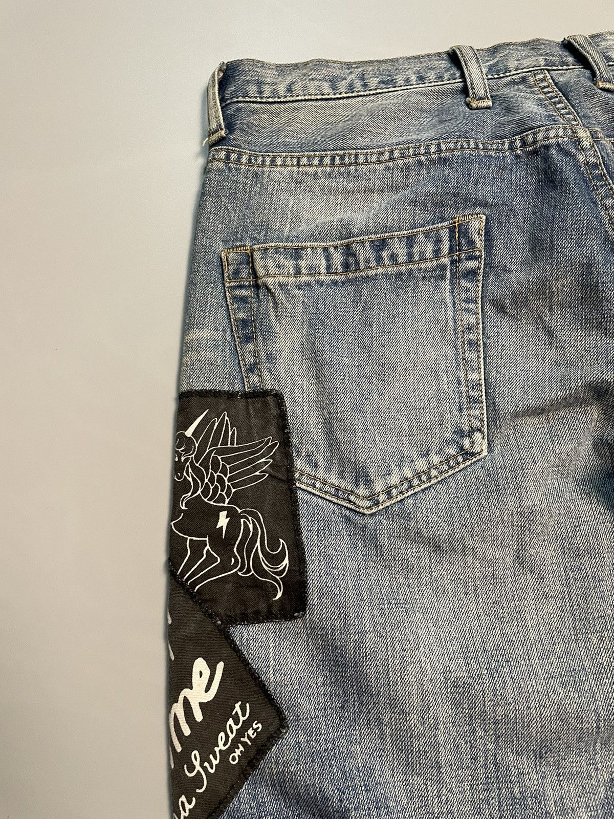If Six Was Nine RNA Punk Skull Distressed Denim Size US 32 / EU 48 - 18 Thumbnail
