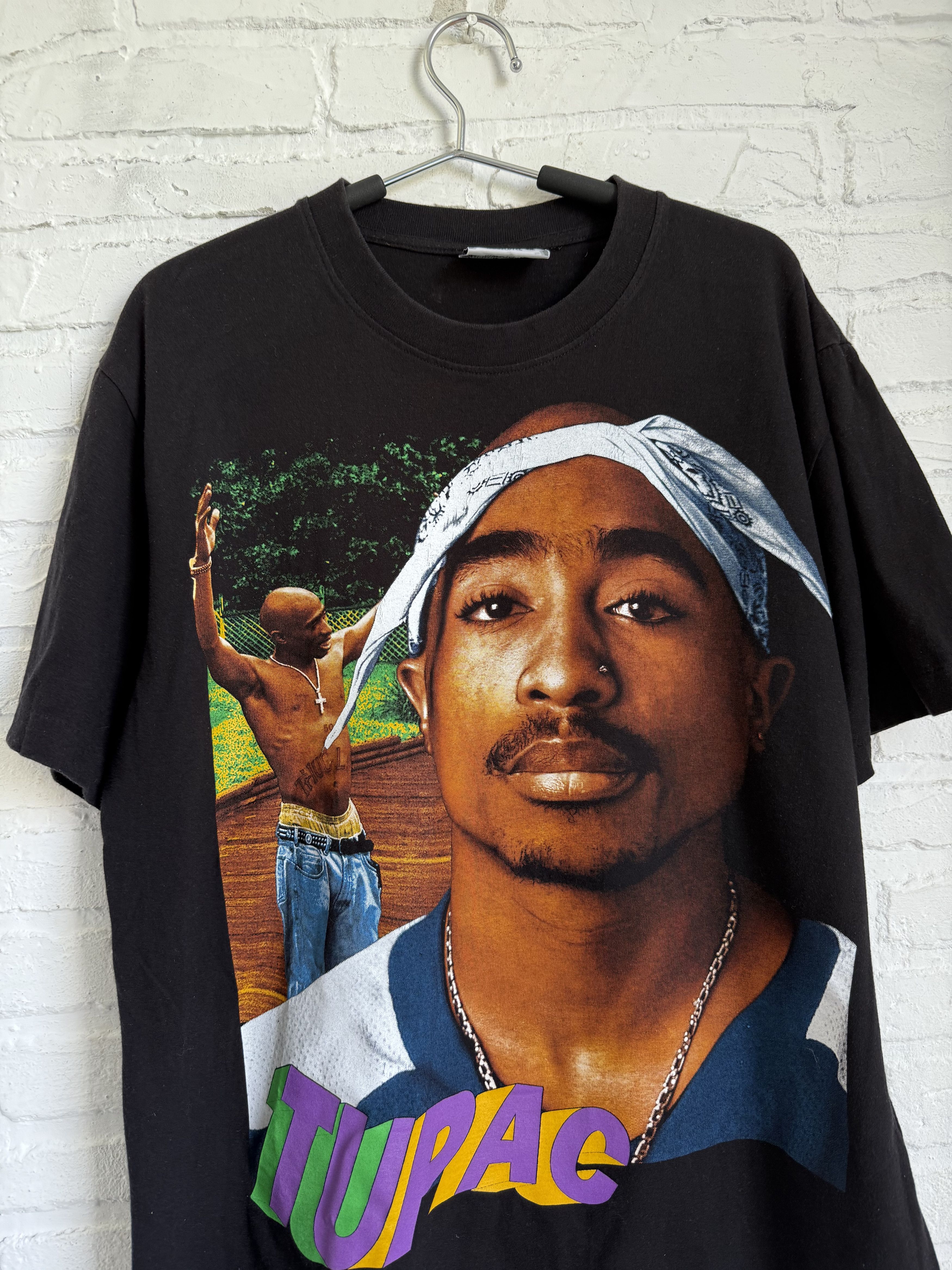 Rap Tees Vintage 90s Tupac Shakur 2pack double sided print t-shirt Size US L / EU 52-54 / 3 - 2 Thumbnail