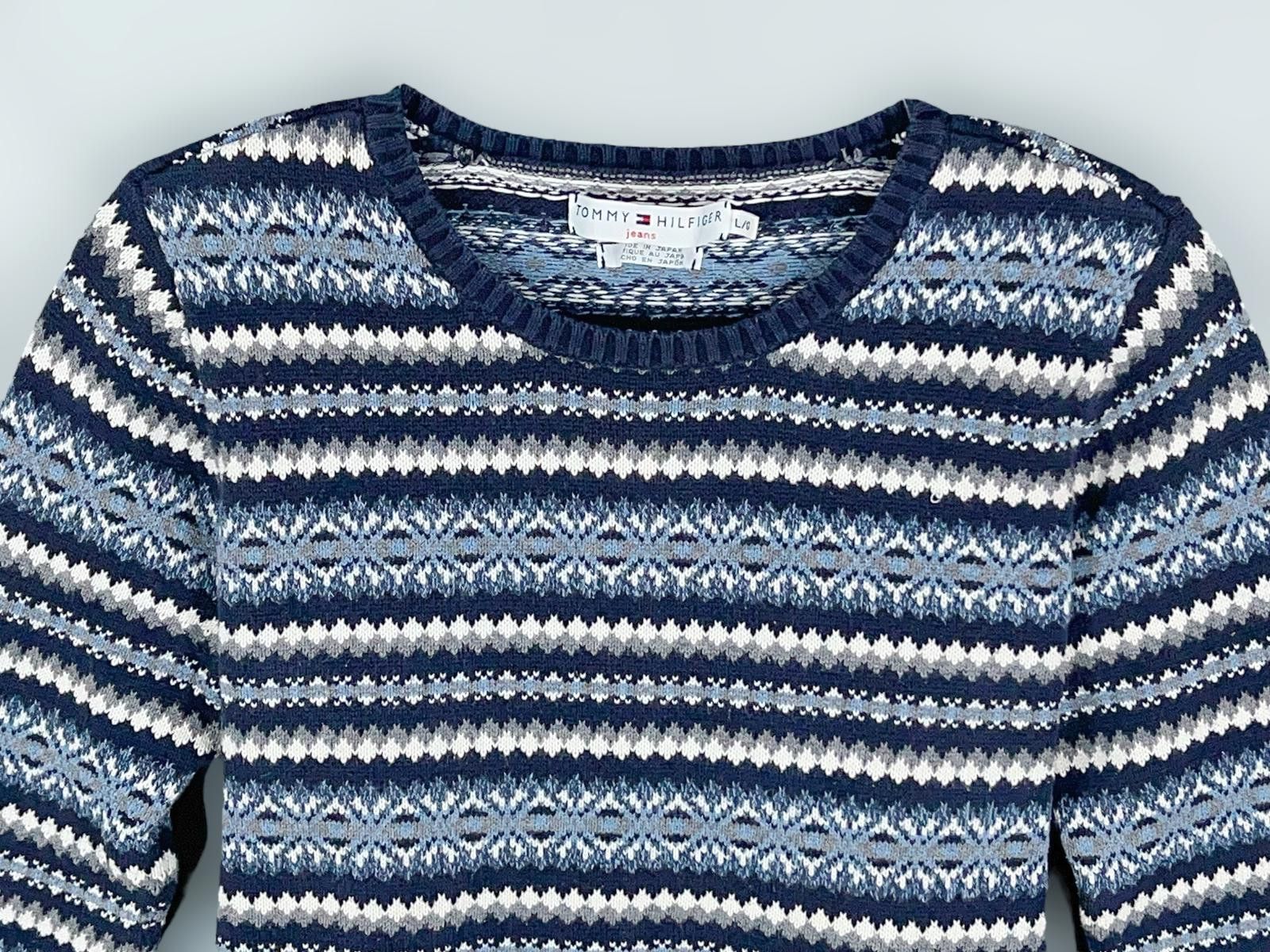 Tommy Hilfiger 90s Tommy Hilfiger Nordic Knit Pullover Sweater L Size L / US 10 / IT 46 - 3 Thumbnail