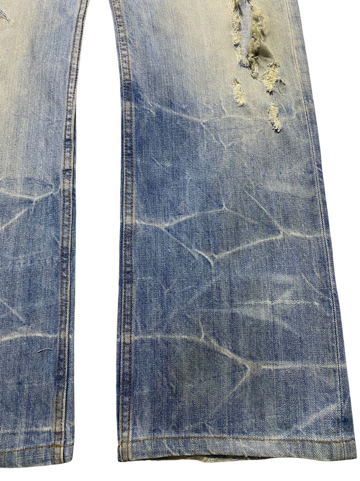 Japanese Brand Distressed Denim with Silver Cros Thunder Bootcut Jeans Size US 32 / EU 48 - 10 Thumbnail