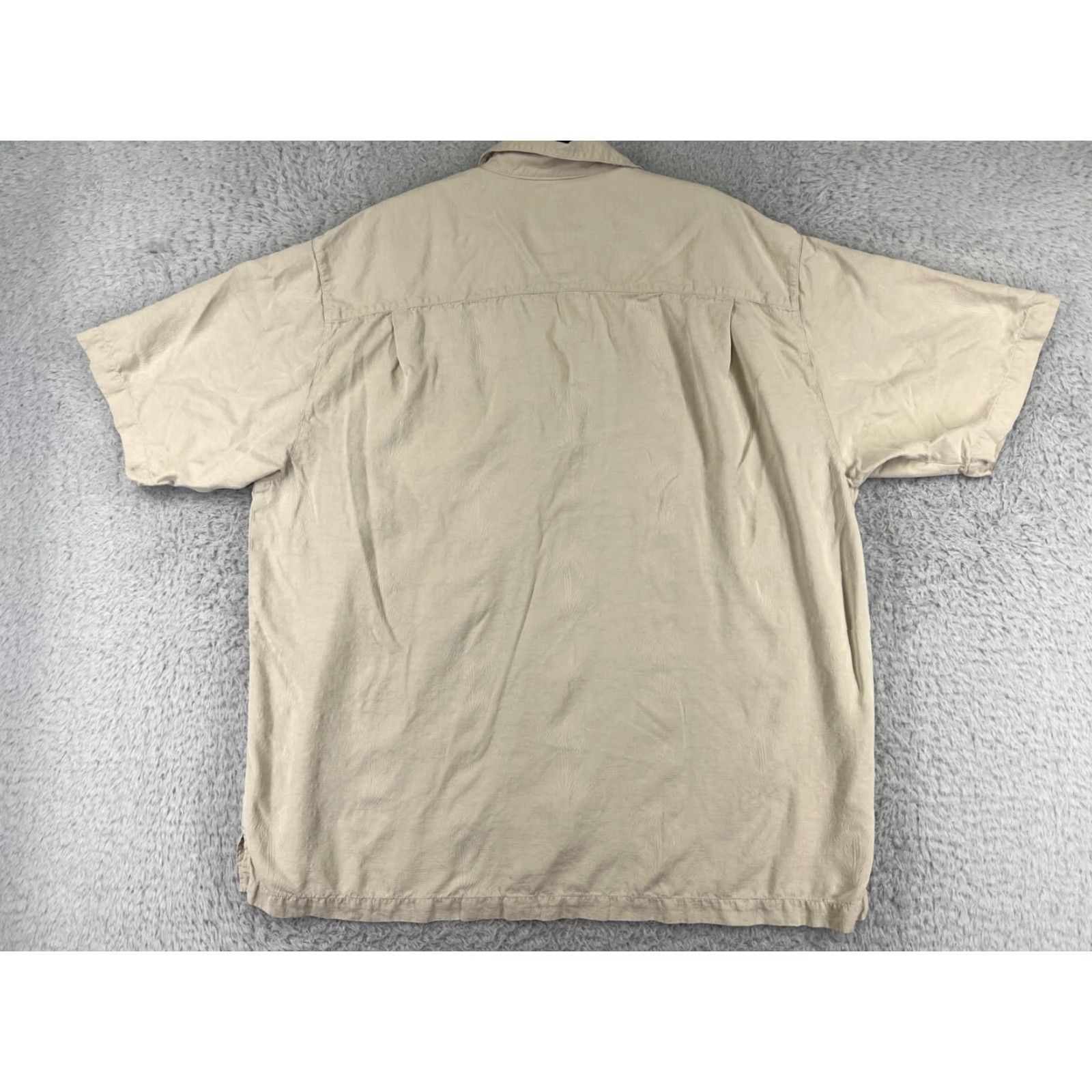 Tommy Bahama Tommy Bahama Shirt XL Beige Palm Tree Button-Up Hawaiian Resort Aloha Beach Mens Size US XL / EU 56 / 4 - 2 Thumbnail