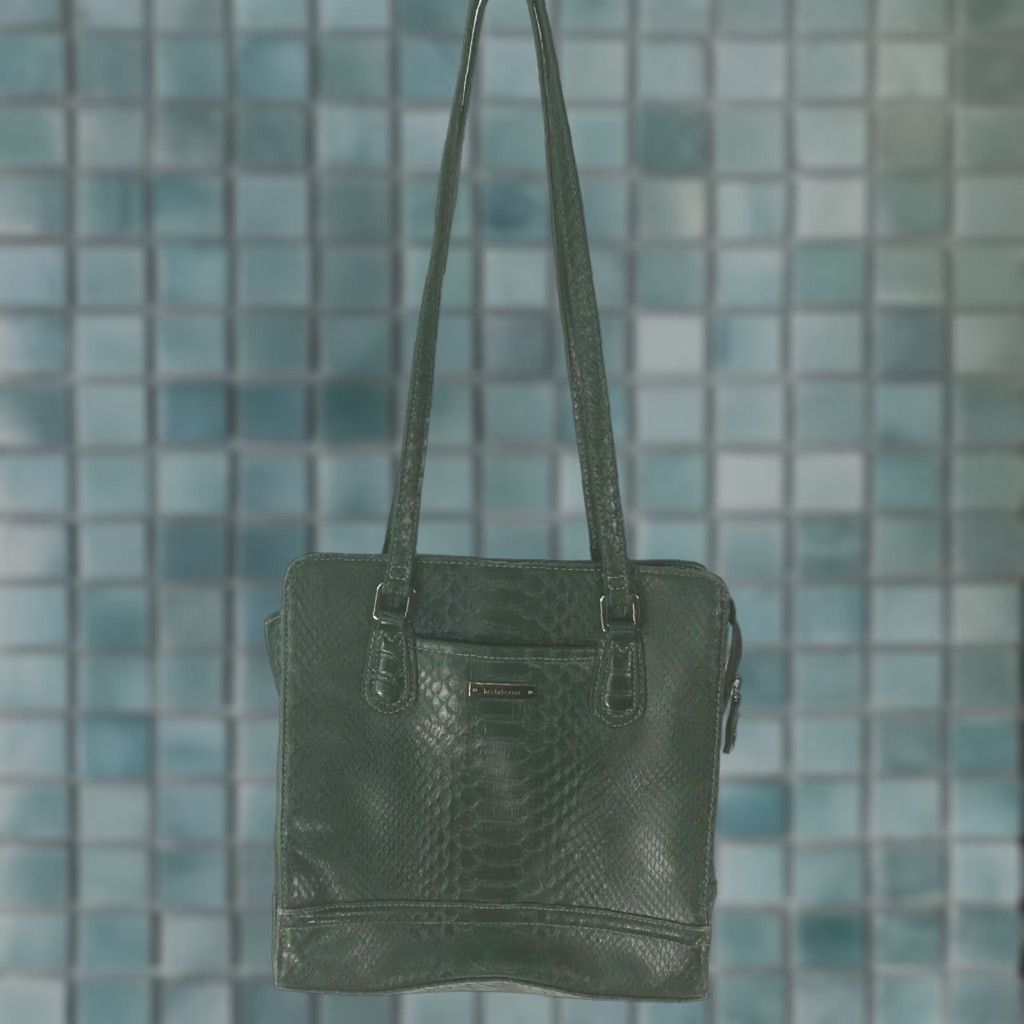 Liz Claiborne VINTAGE Liz Claiborne Women’s Shoulder Bag Organizer Casual Crossbody Purse Black 9.5x10 Size ONE SIZE - 1 Thumbnail