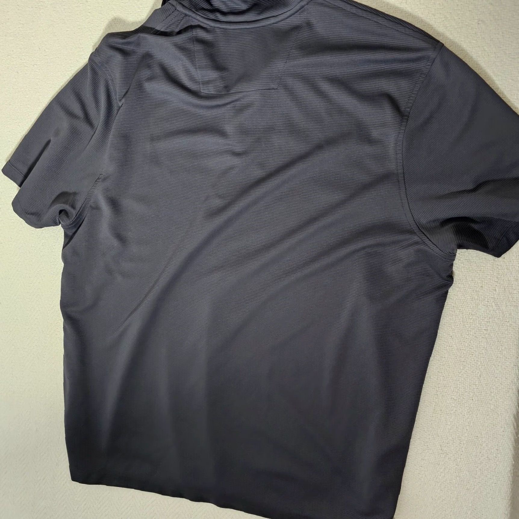 Perry Ellis Perry Ellis Polo Shirt Men 2XL Gray Embossed Stripe Stretch Golf Polo Shirt Short Sleeve Regular Modern Athletic Size US XXL / EU 58 / 5 - 7 Thumbnail