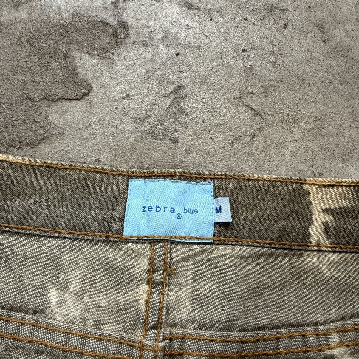 Japanese Brand Y2K Zebra Blue Denim Tie Die Mini Skirt Size 26" / US 2 / IT 38 - 3 Thumbnail