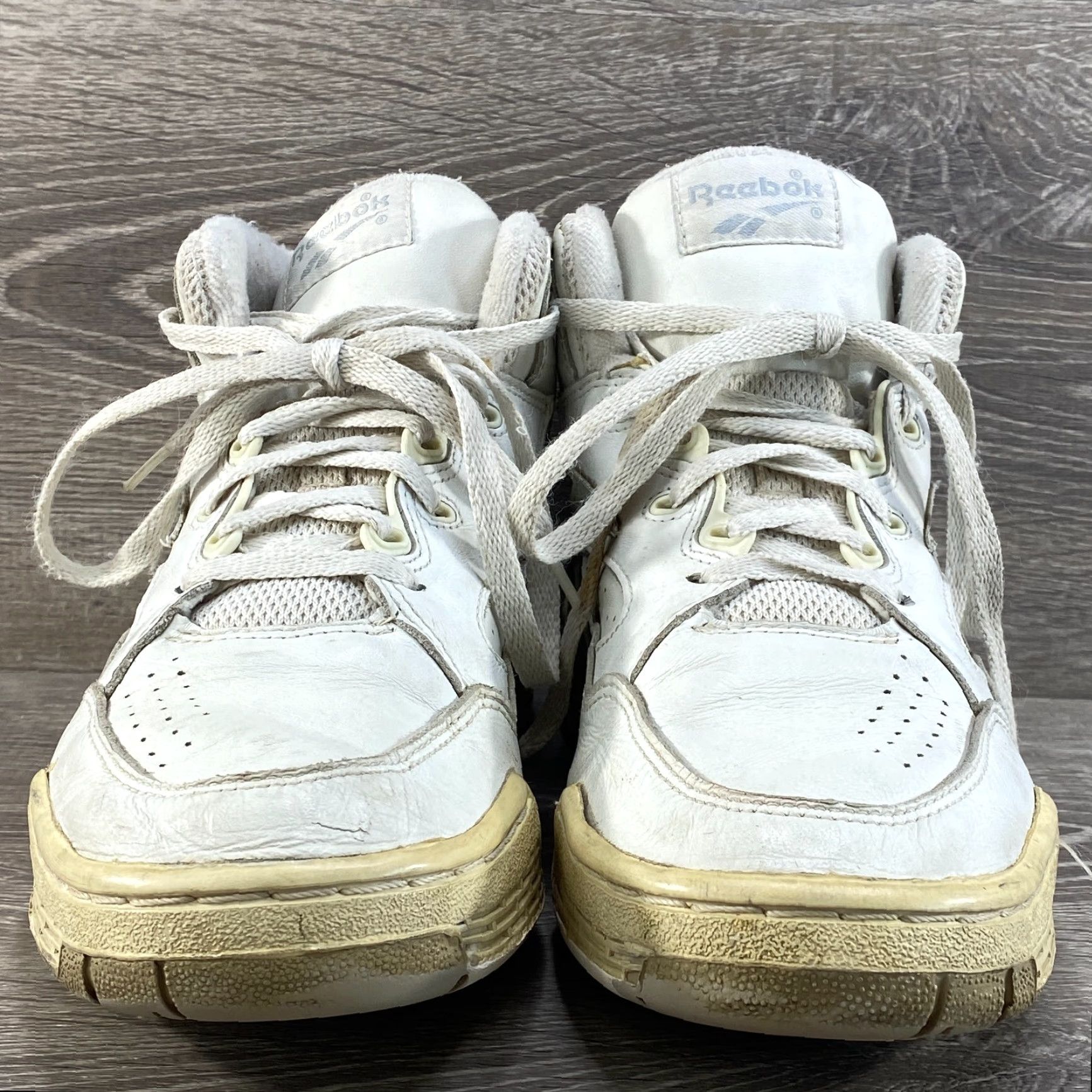 Reebok VINTAGE Reebok White Leather Shoes Mens 10.5 High Top Basketball BB4600 VTG - Nike? Size US M / EU 48-50 / 2 - 4 Thumbnail