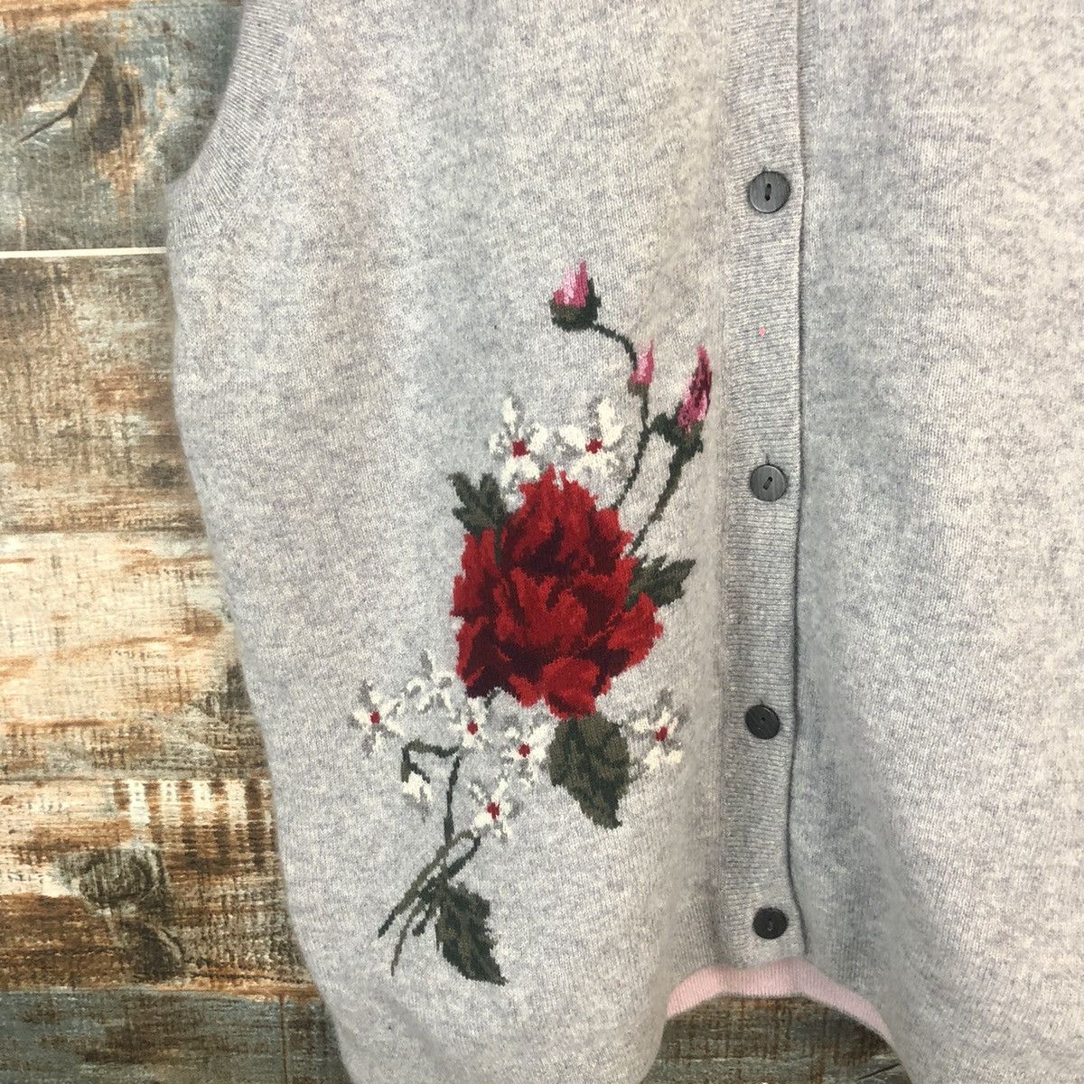 Homespun Knitwear × Japanese Brand Japanese Brand vintage Grey Vest Knitwear #A1996 Size M / US 6-8 / IT 42-44 - 7 Thumbnail