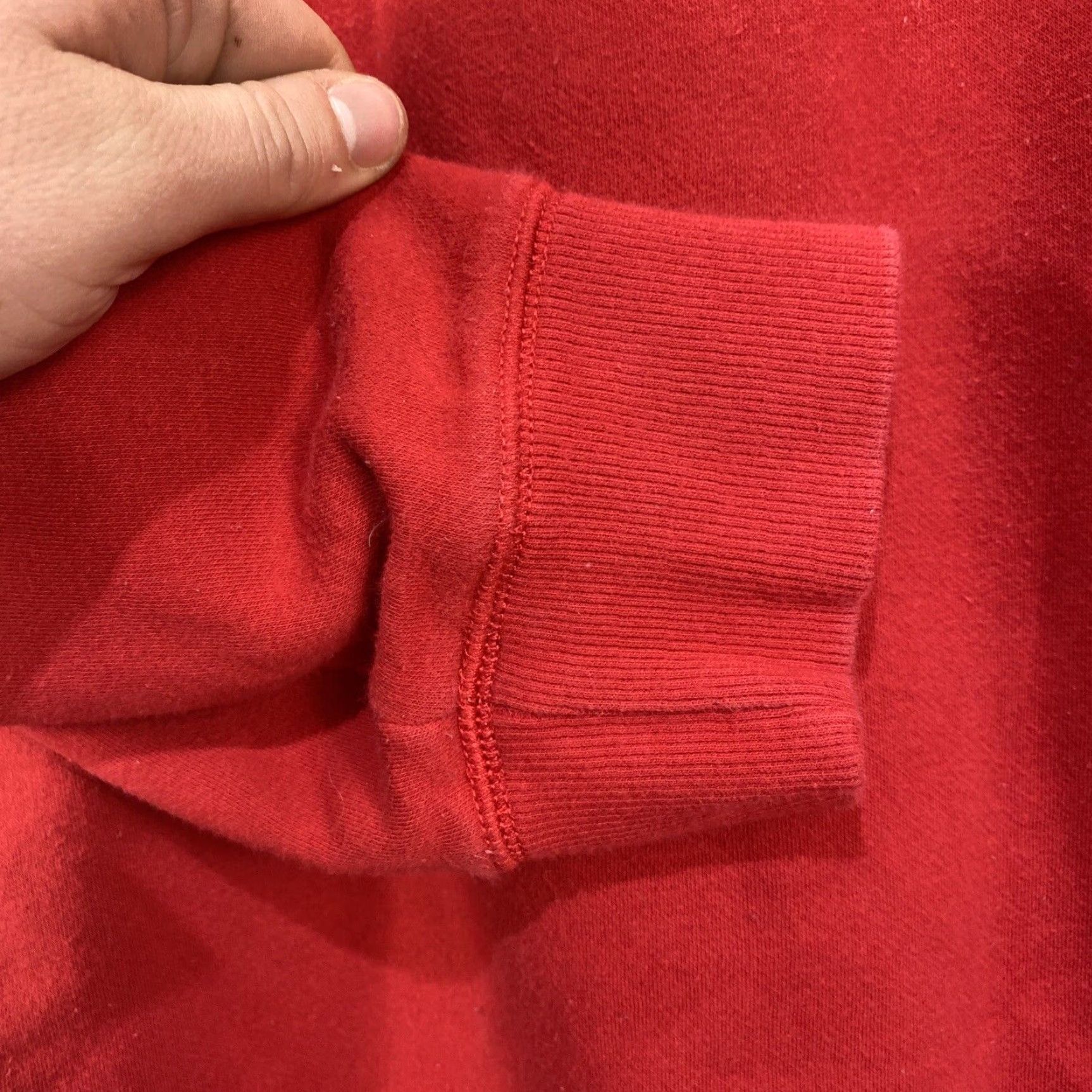 Tommy Hilfiger VINTAGE Tommy Hilfiger Sweatshirt Pullover Crewneck 2XL Red Spellout Mens Regular XXL Knit Cotton Blend Polyester Logo 90s Winter Fall Spring Size US XXL / EU 58 / 5 - 4 Thumbnail