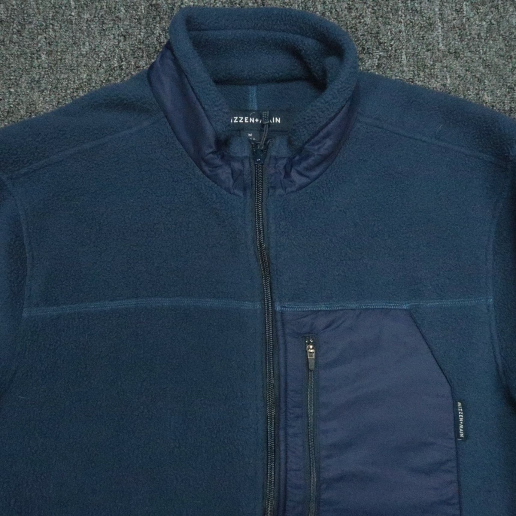 Mizzen+Main Mizzen+Main Jacket Mens Medium Blue Full Zip Pockets Alpine Fleece Size US M / EU 48-50 / 2 - 2 Thumbnail