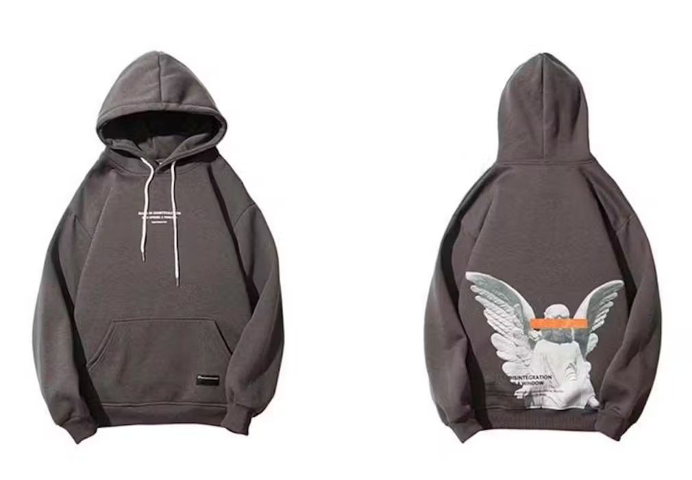 Japanese Brand Angels Grey Hoodie Sweatshirt Pullover Hoodie Size US L / EU 52-54 / 3 - 4 Thumbnail