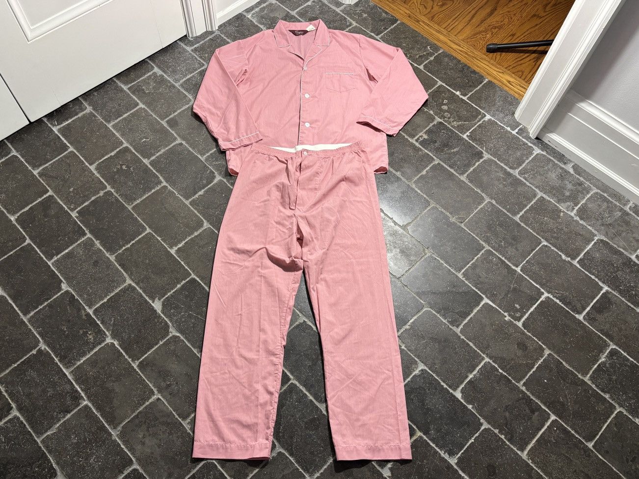 Vintage Vintage Pajamas Set 80s Pyjamas Matching Two Piece Suit Pink Size US 34 / EU 50 - 16 Thumbnail