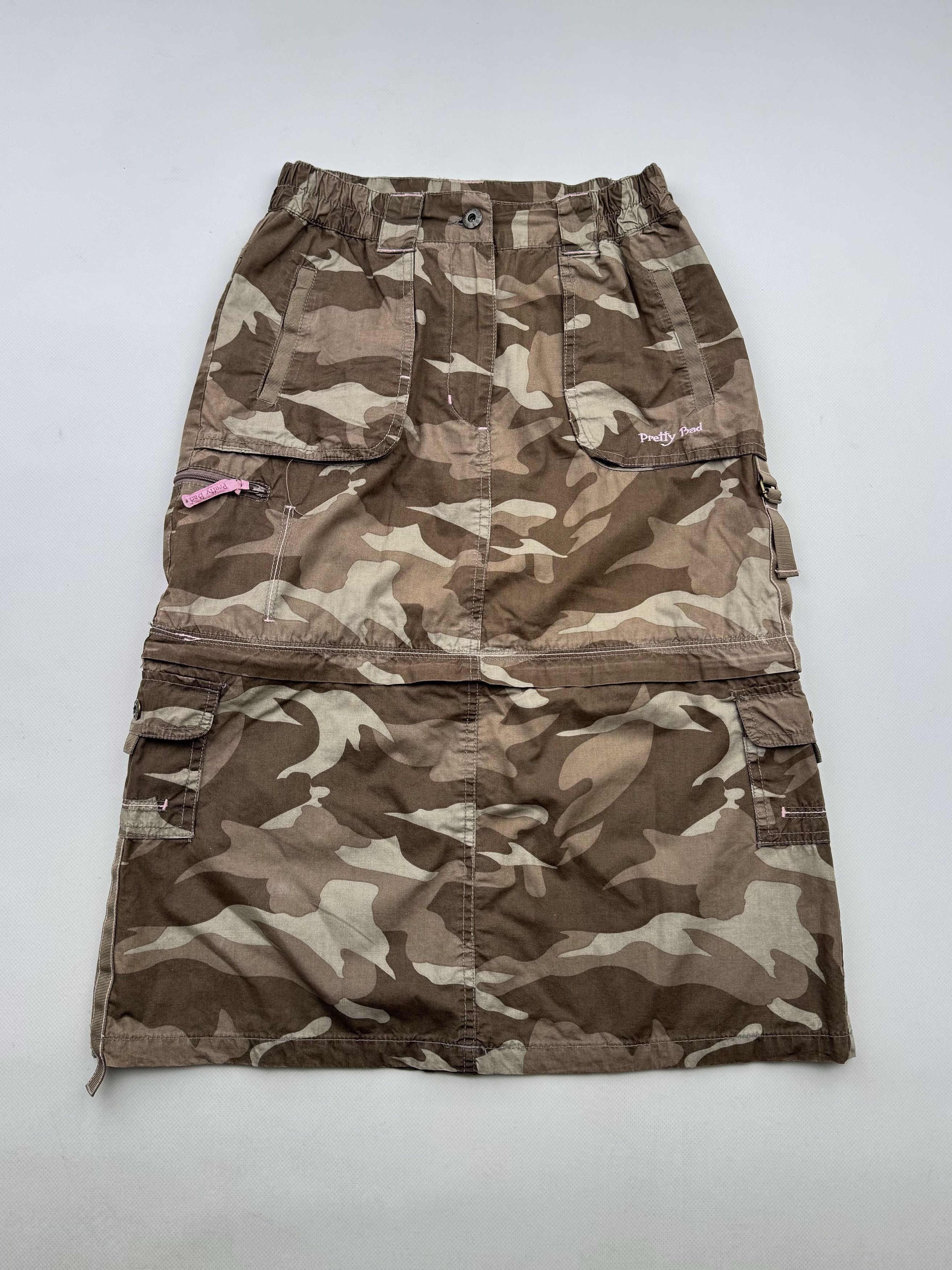 Vintage 90's Military Style Cargo Skirt With Zipped B287(V491)E2 Size 25" / US 0 / IT 36 - 2 Thumbnail