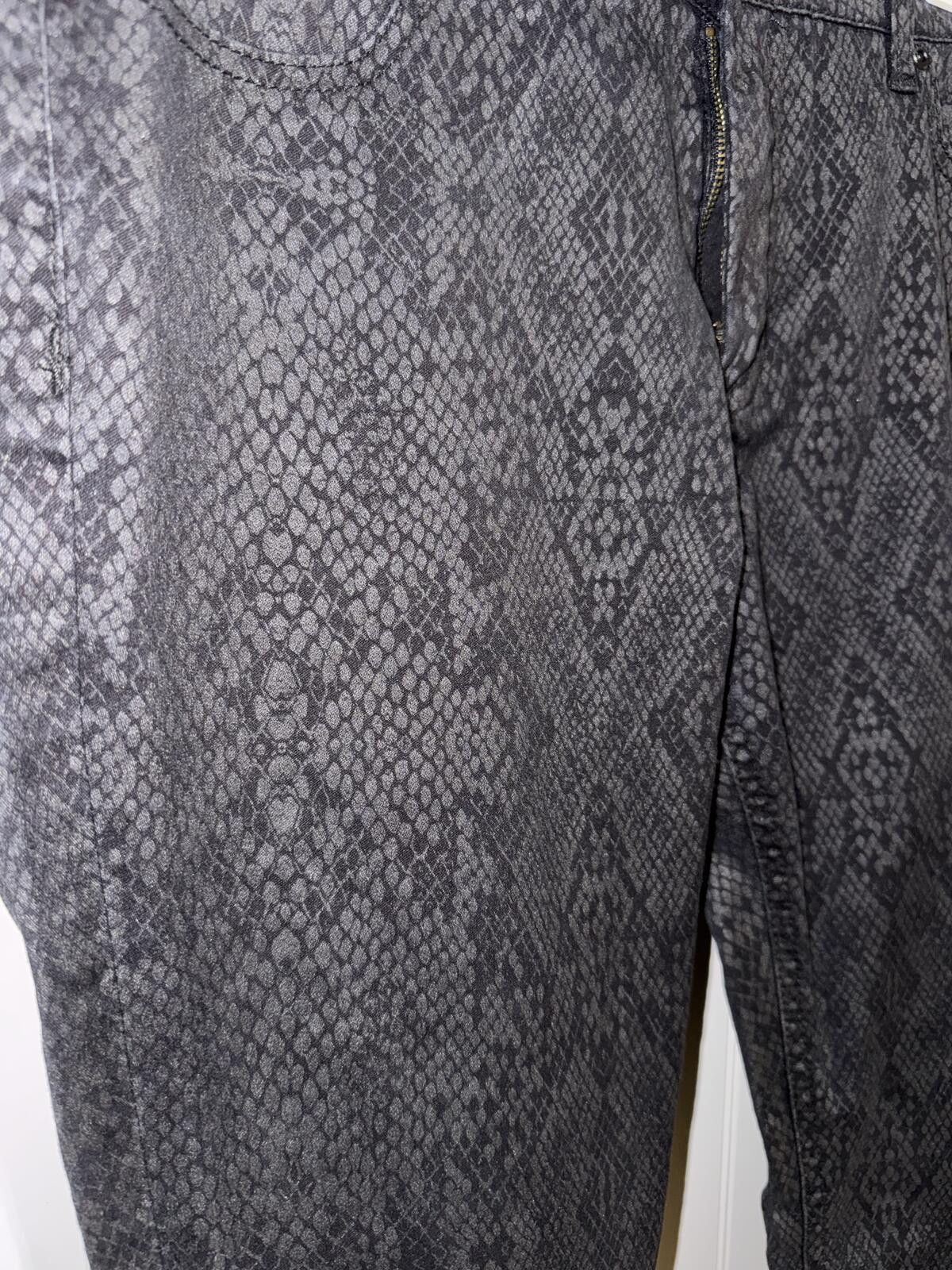 Other Liverpool Women's 12 Black Snake Print Skinny Stretch Jeans Size 34" / US 12 / IT 48 - 2 Thumbnail