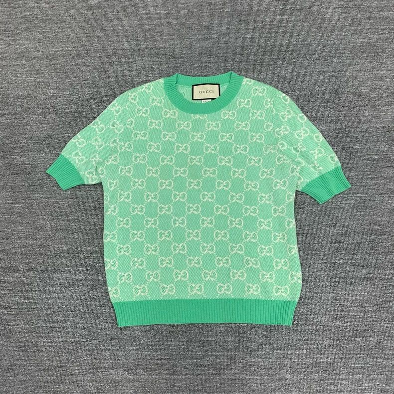 Gucci Gucci Green double G old flower full-printed wool knitted Size M / US 6-8 / IT 42-44 - 1 Thumbnail