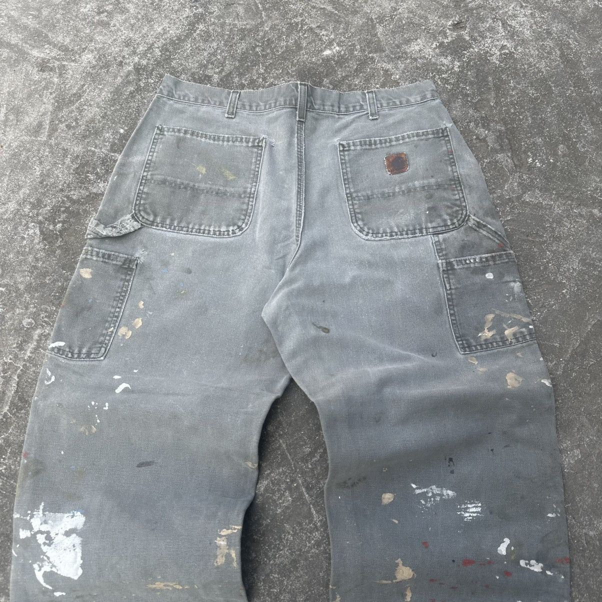 Carhartt × Vintage (36x28.5) Grail Vintage Distressed Carhartt Carpenter Moss Size US 36 / EU 52 - 10 Thumbnail