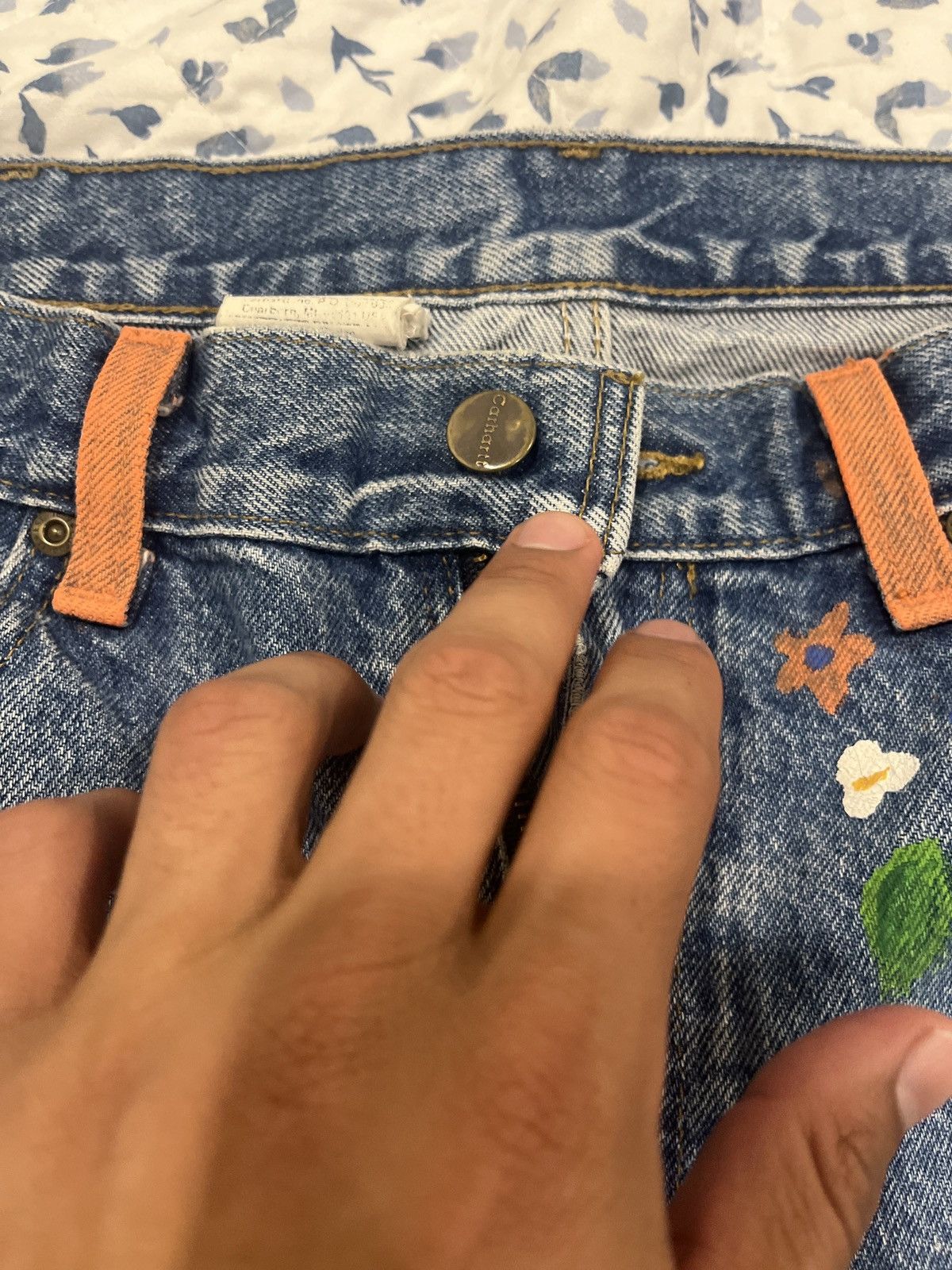 Carhartt Carhartt Custom Bird Floral Denim Size US 34 / EU 50 - 3 Thumbnail