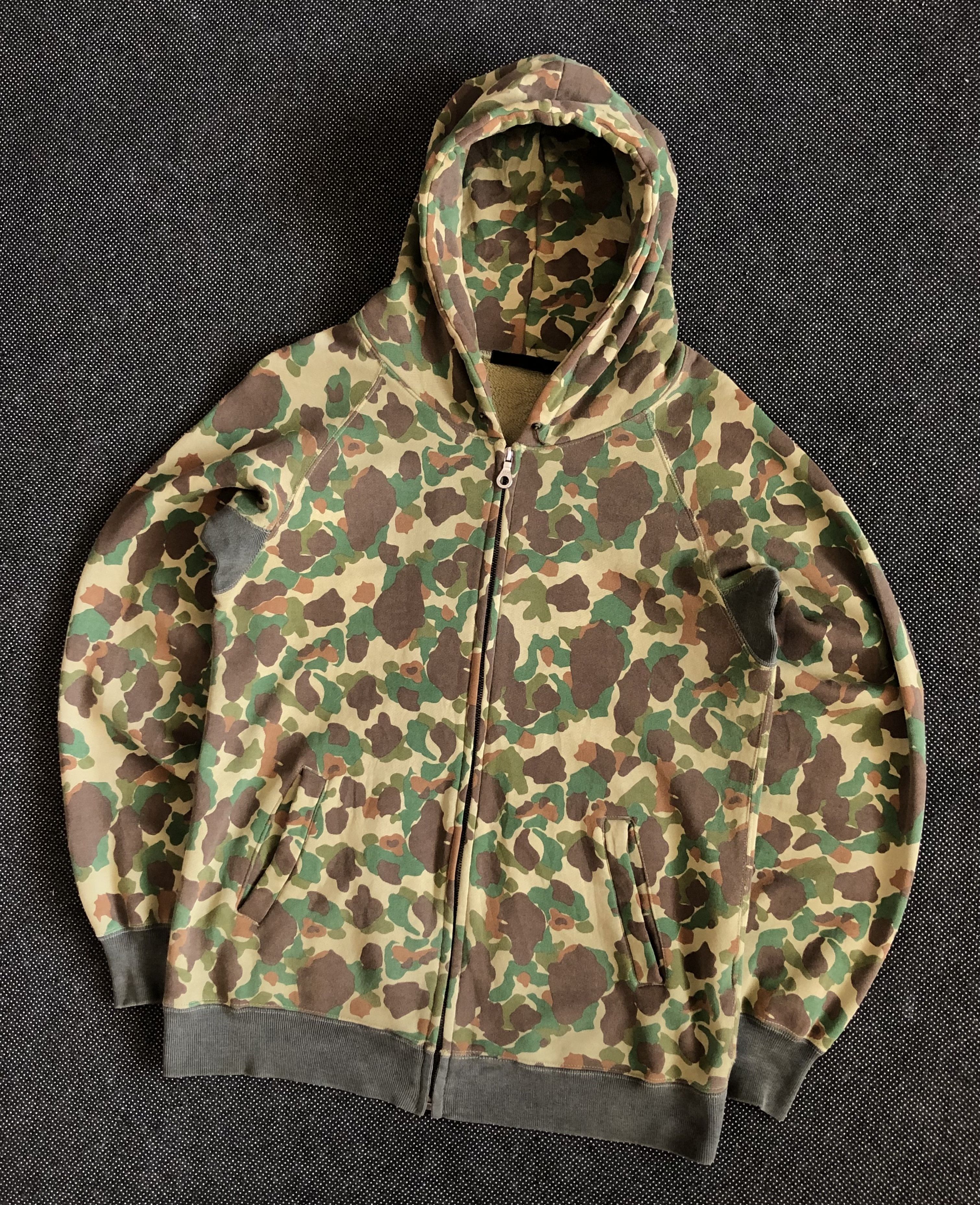 Japanese Brand RARE🔥JAPAN’S RICO FROGSKIN CAMO RIRI ZIPPER HOODIE Size US L / EU 52-54 / 3 - 3 Thumbnail