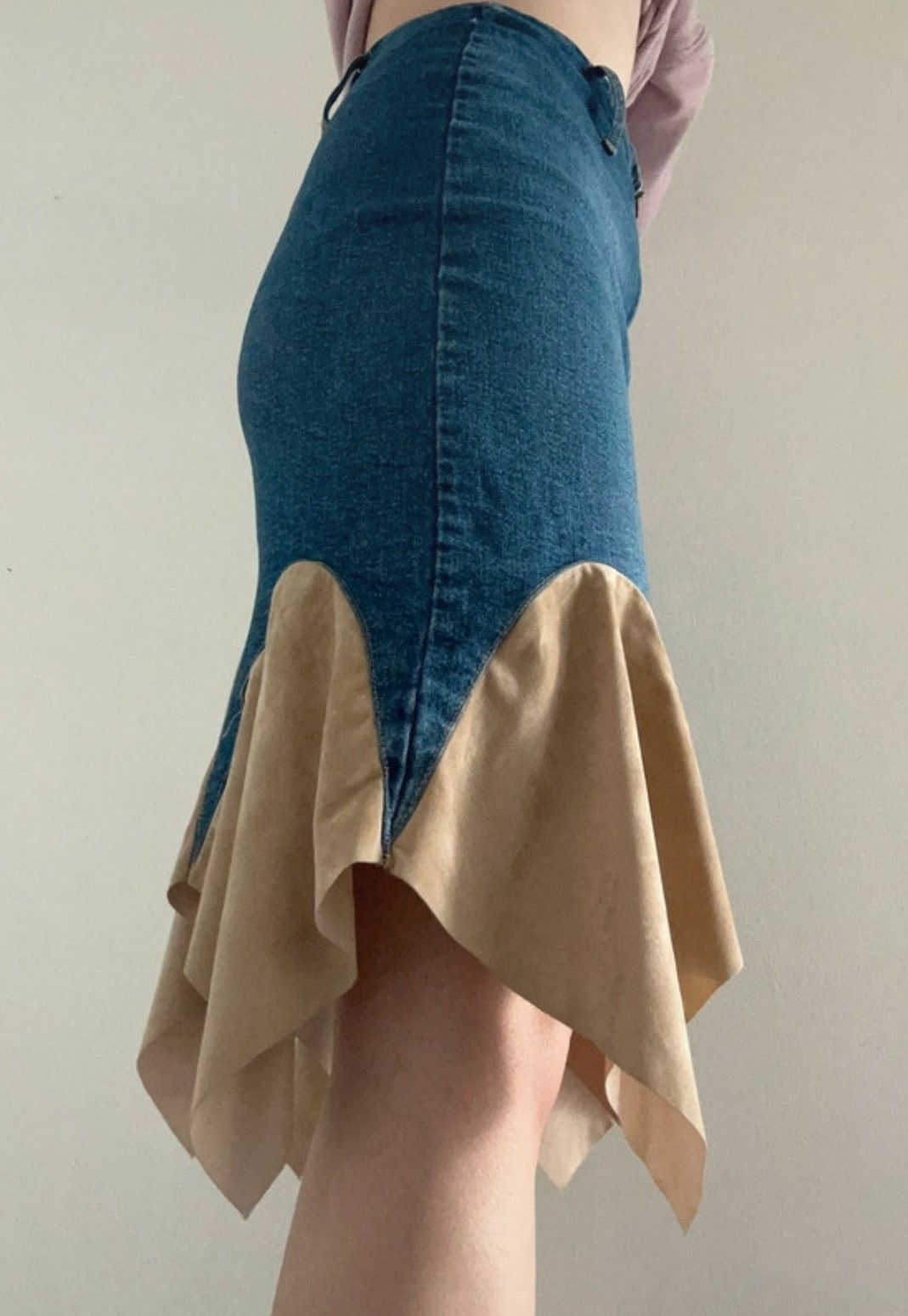 Japanese Brand Vintage Y2K mini denim skirt Avant Garde Coquette Size 28" / US 6 / IT 42 - 3 Thumbnail