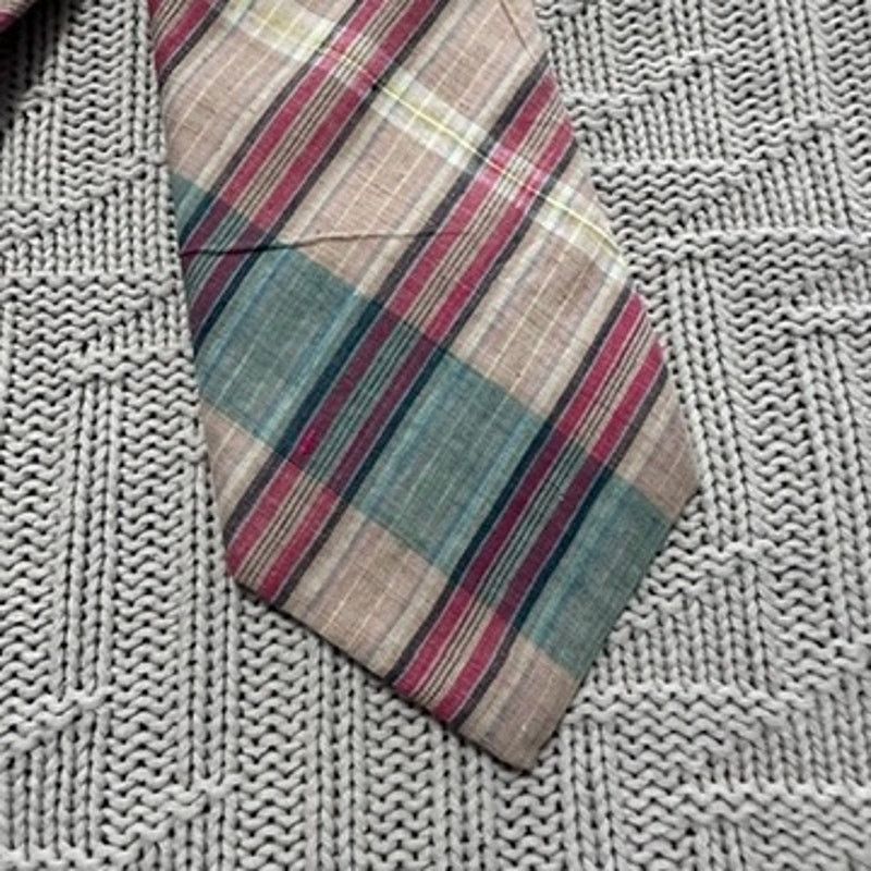 Lands' End Vintage Lands' End summer plaid cotton tie Size ONE SIZE - 2 Thumbnail