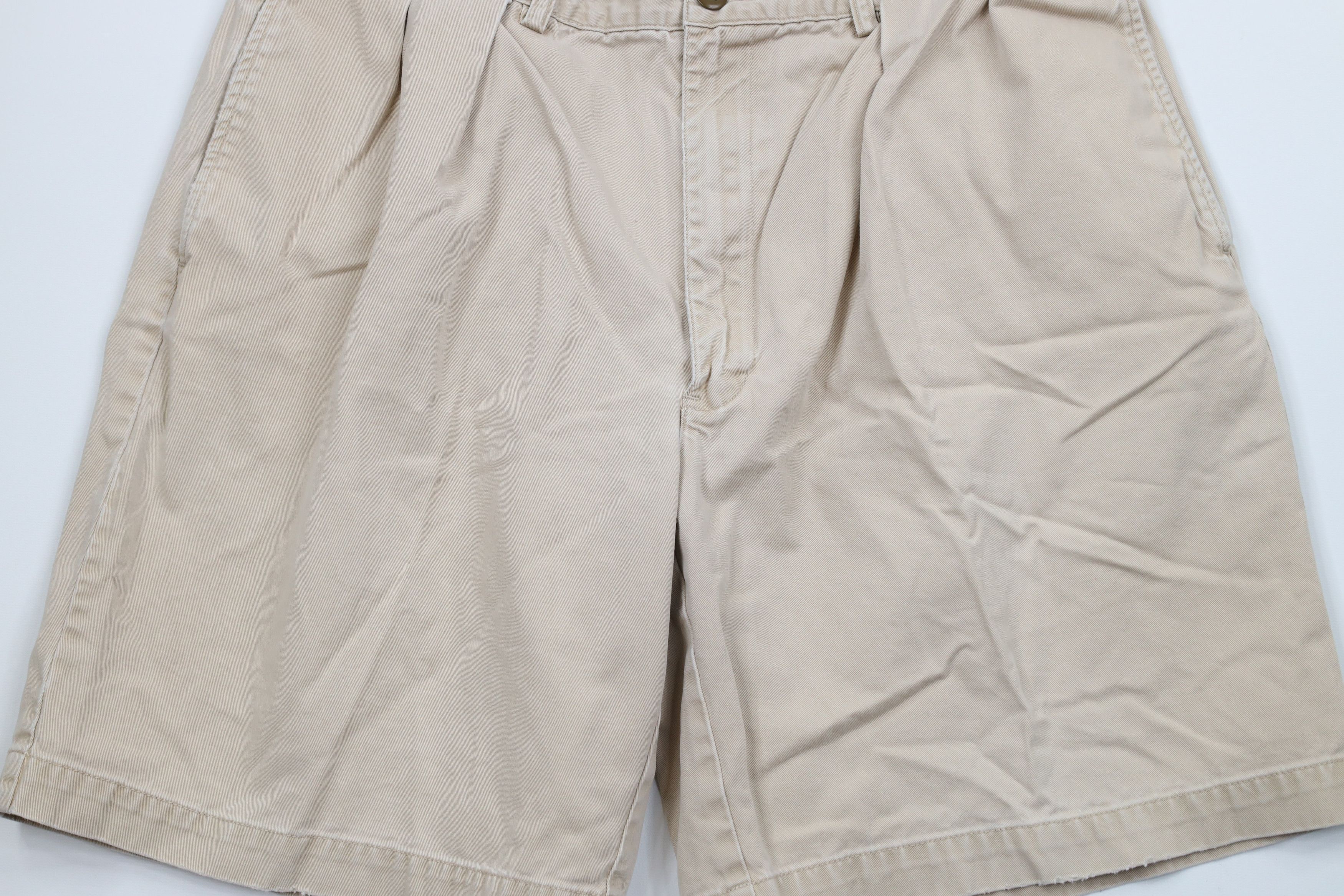 Ralph Lauren × Vintage Vintage 90s Ralph Lauren Knee Pleated Chino Shorts Cotton Size US 36 / EU 52 - 3 Thumbnail