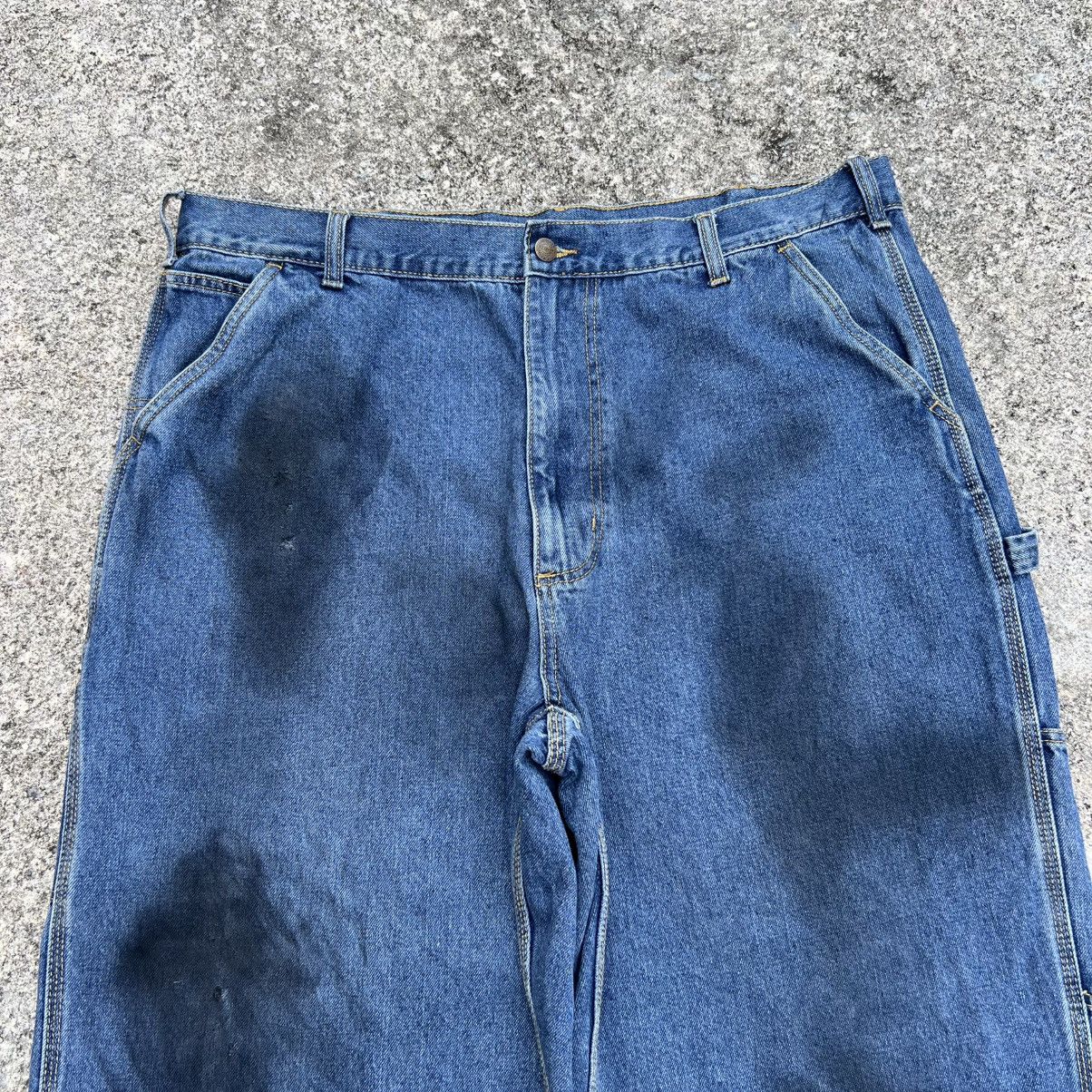 Japanese Brand “y2k style” PAINTED CARPENTER BAGGY JEANS Size US 41 - 3 Thumbnail