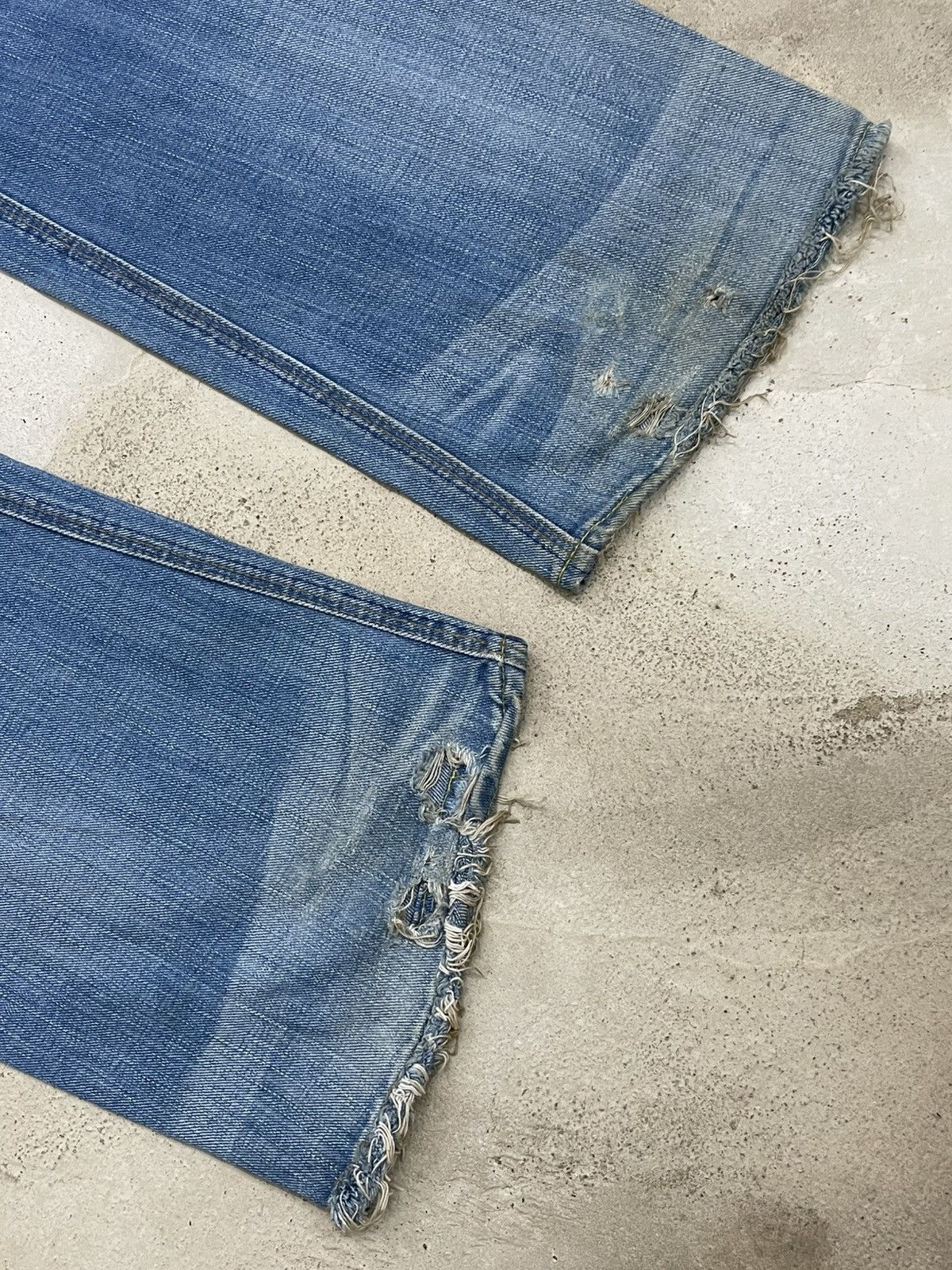 Vintage Vintage 90’s Designer USA Rogan Distressed Patchwork Denim Size US 29 - 9 Thumbnail